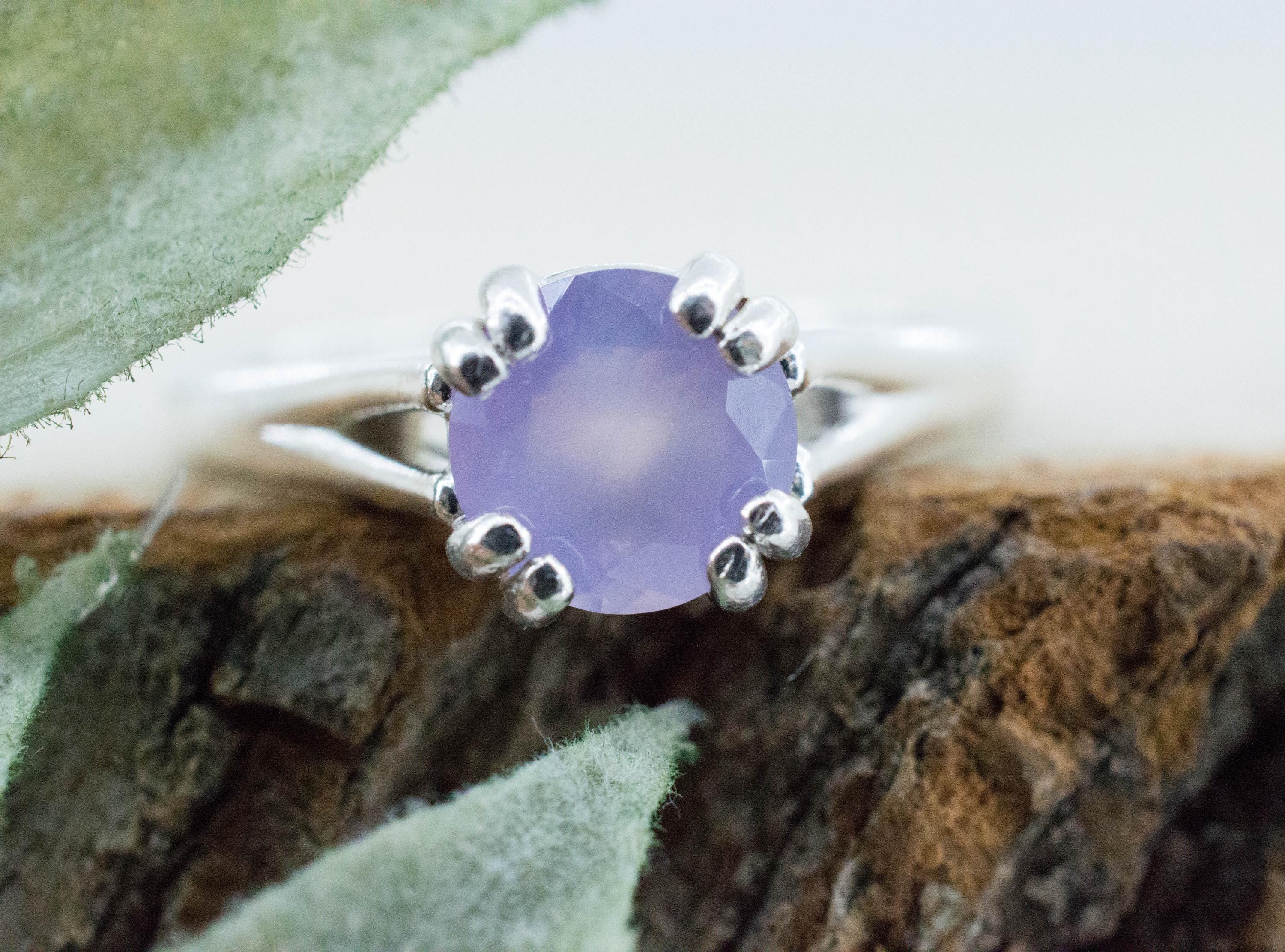 Holly Blue Agate Ring; Natural Untreated Oregon Holley Agate; 0.925cts