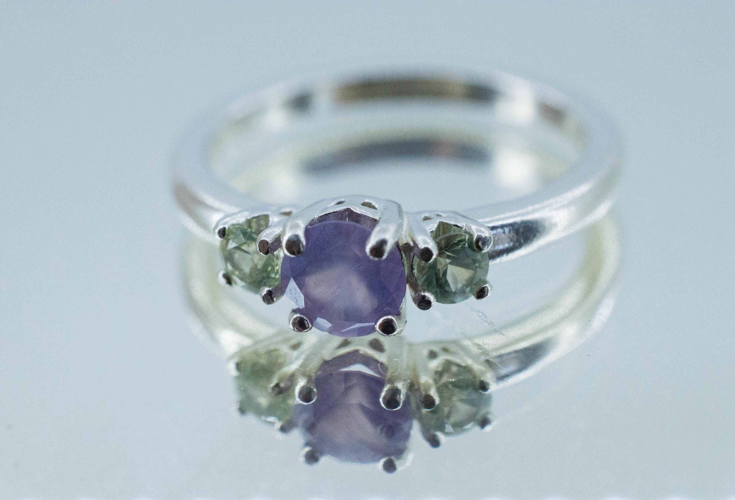 Holly Blue Agate Ring; Natural Untreated Oregon Holley Agate and Montana Sapphire - Mark Oliver Gems