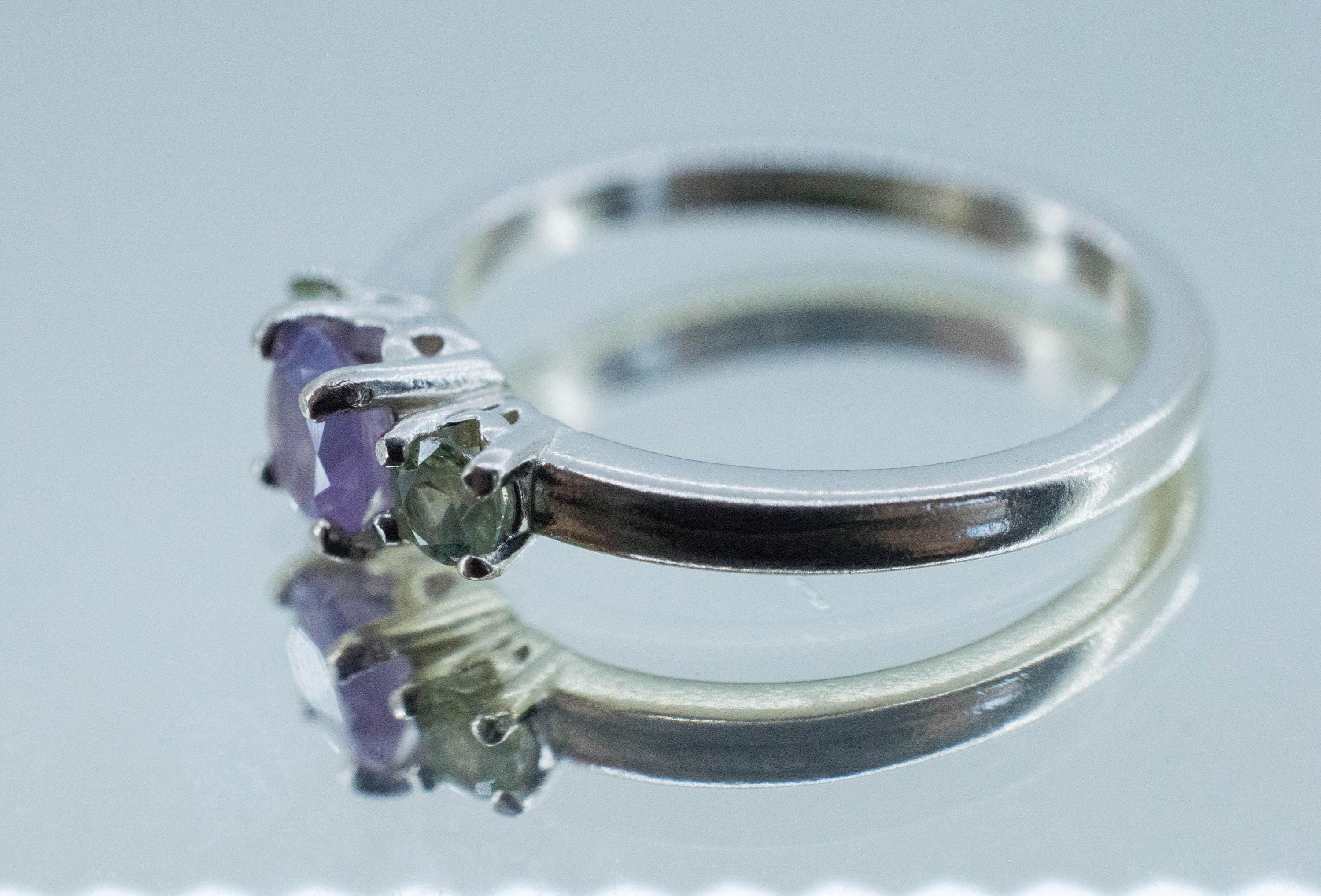 Holly Blue Agate Ring; Natural Untreated Oregon Holley Agate and Montana Sapphire - Mark Oliver Gems