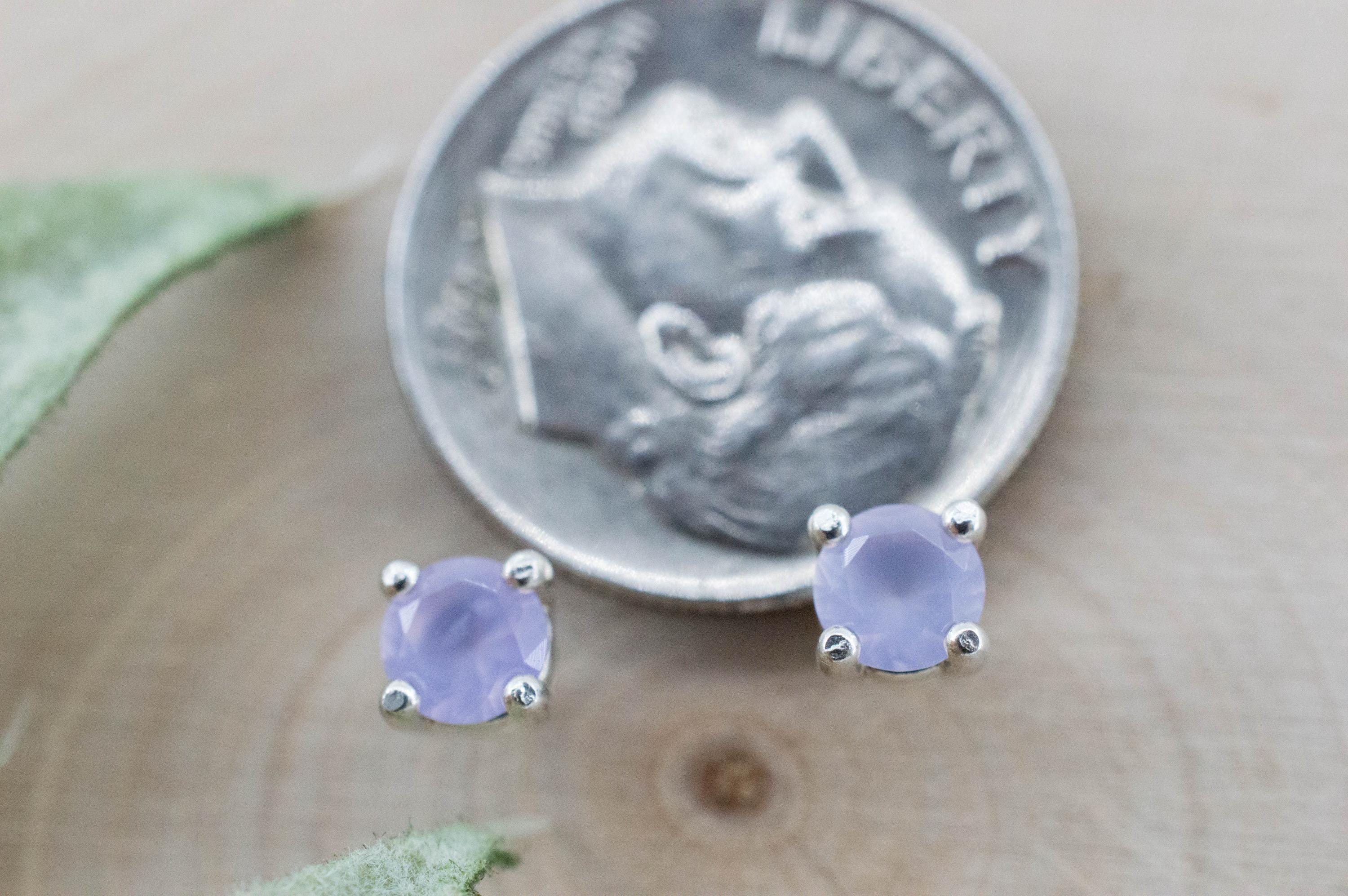 Holly Blue Agate Earrings; Natural Untreated Oregon Holley Agate; 0.400cts - Mark Oliver Gems