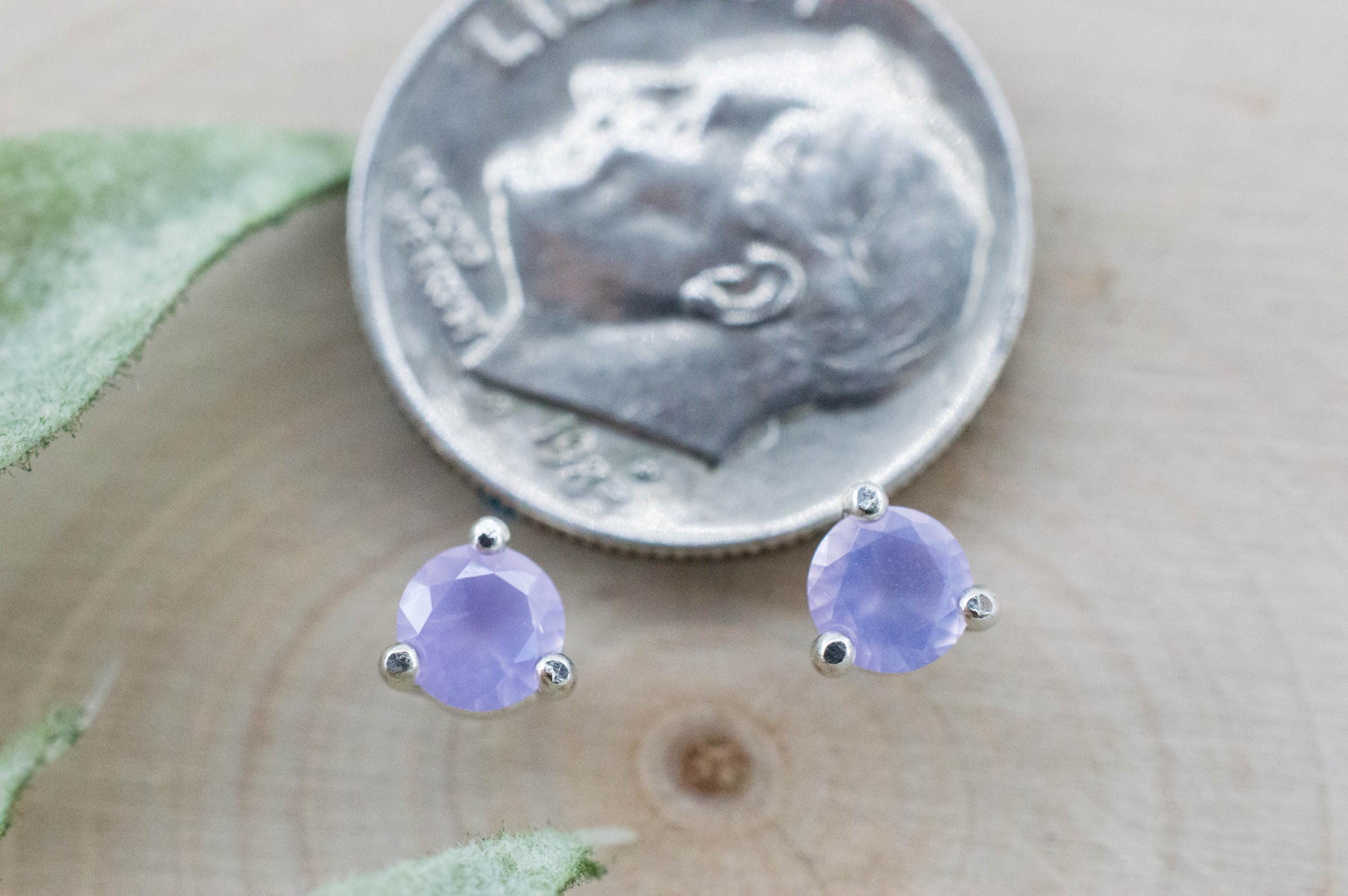 Holly Blue Agate Earrings; Natural Untreated Oregon Holley Agate; 0.410cts - Mark Oliver Gems