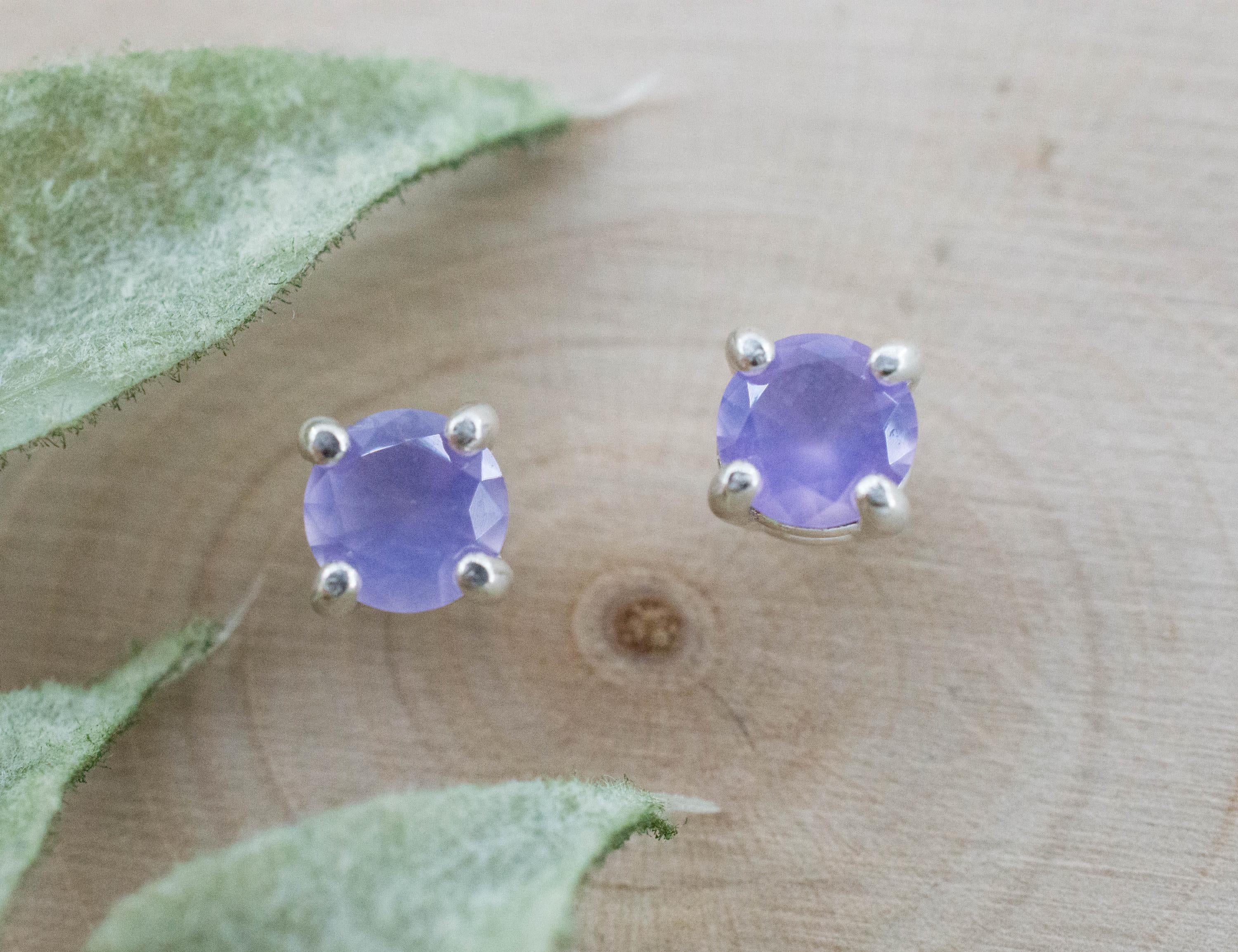 Holly Blue Agate Earrings; Natural Untreated Oregon Holley Agate; 0.660cts