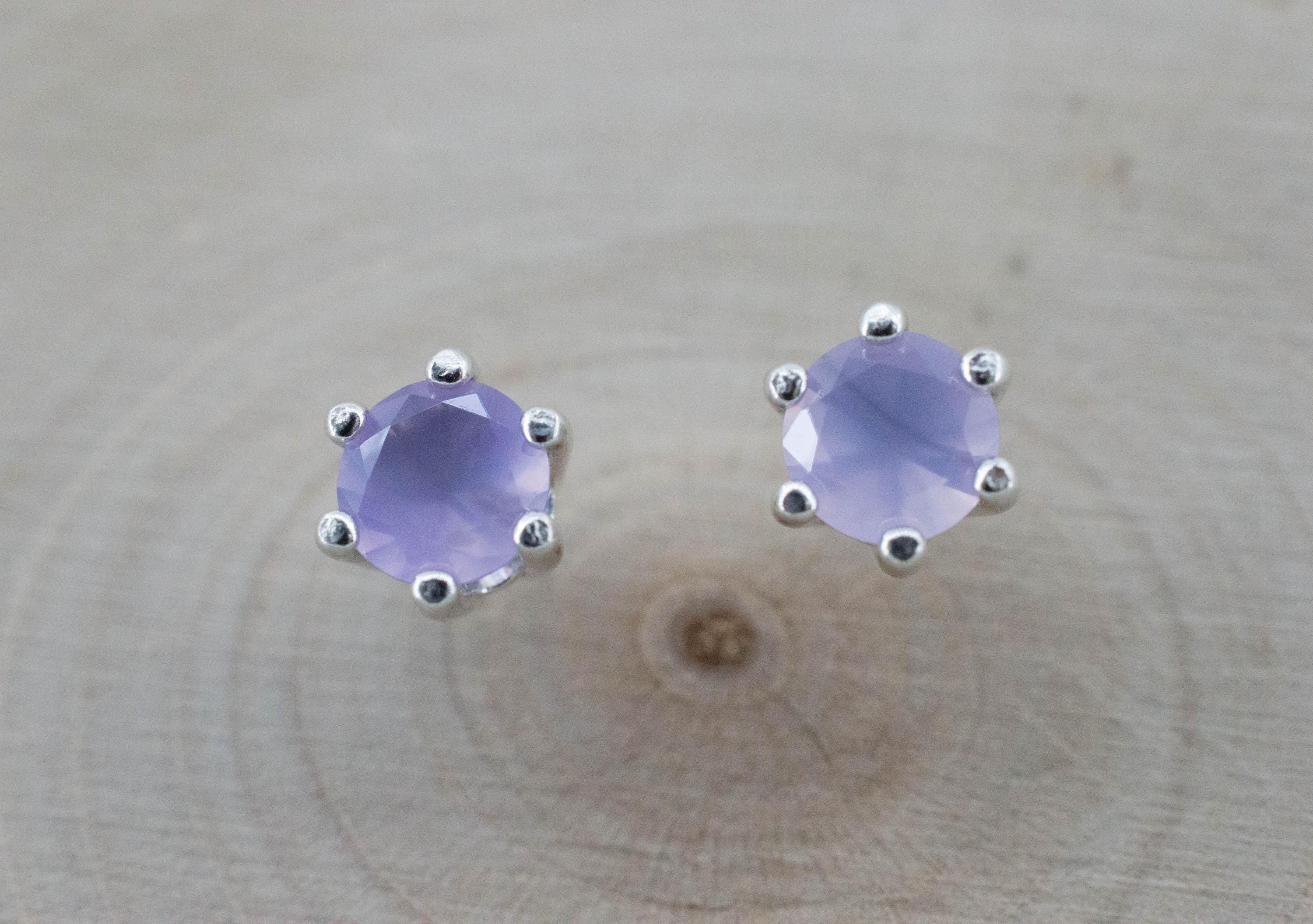 Holly Blue Agate Earrings; Natural Untreated Oregon Holley Agate; 0.720cts - Mark Oliver Gems