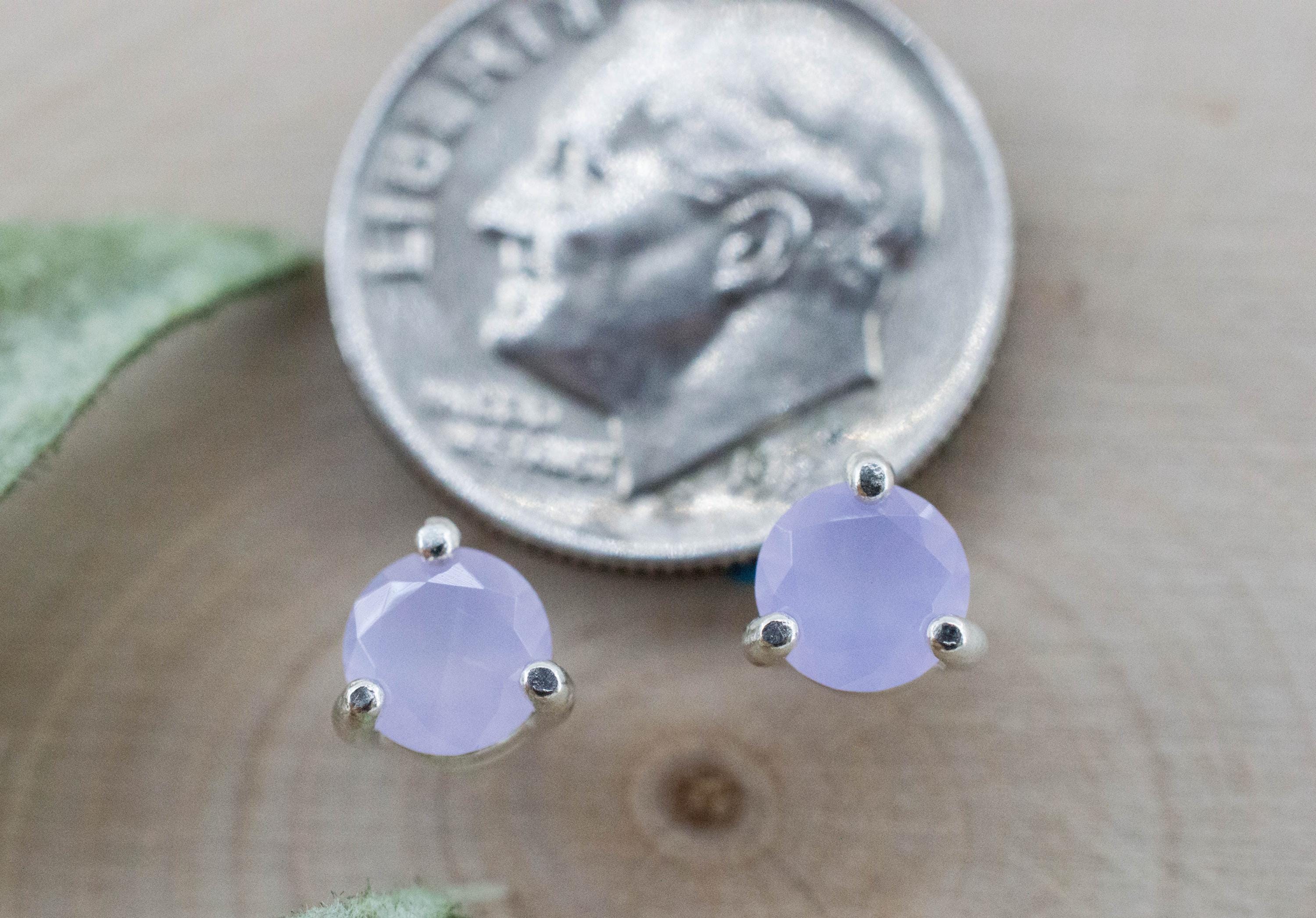 Holly Blue Agate Earrings; Natural Untreated Oregon Holley Agate; 0.760cts - Mark Oliver Gems