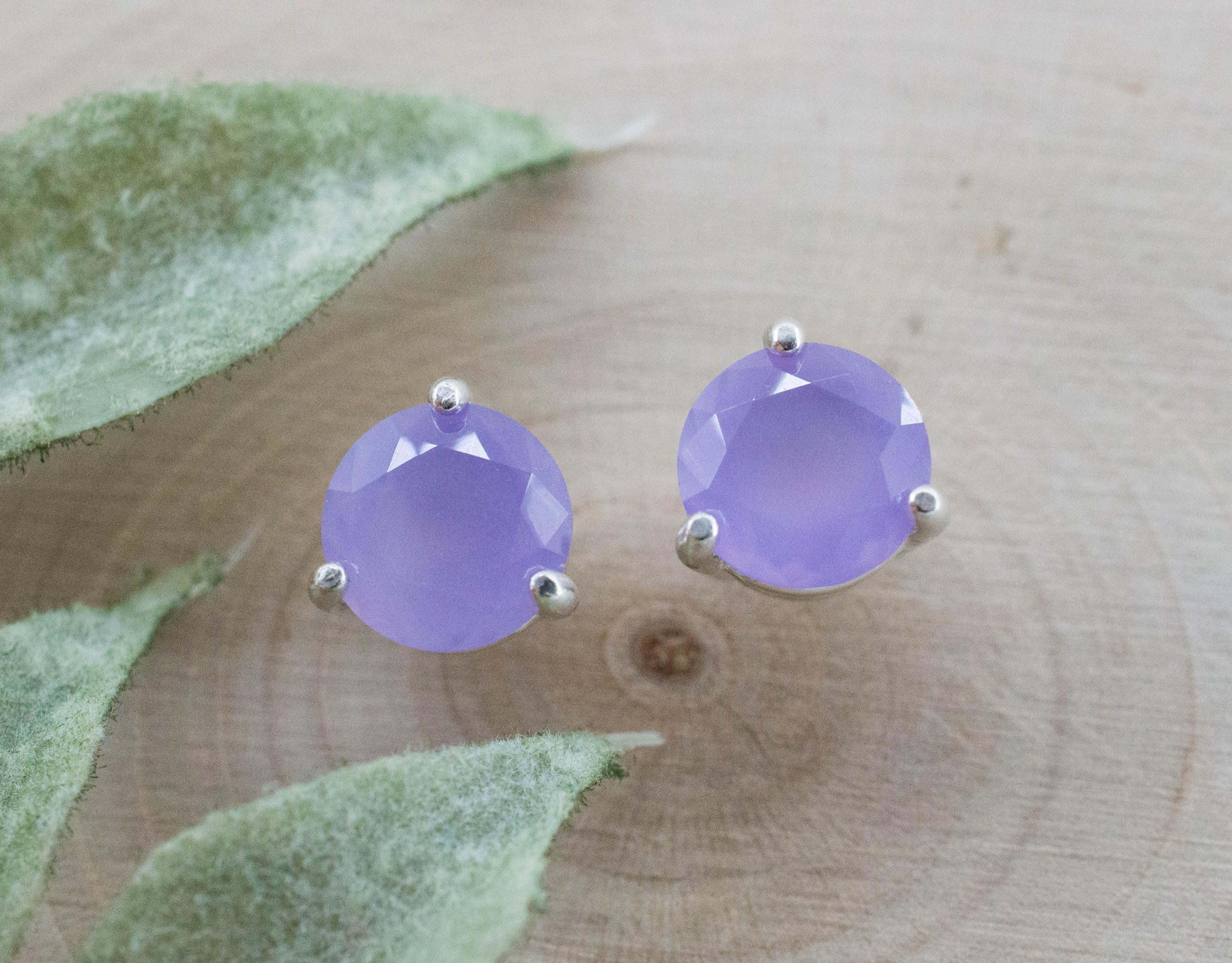 Holly Blue Agate Earrings; Natural Untreated Oregon Holley Agate; 2.145cts - Mark Oliver Gems