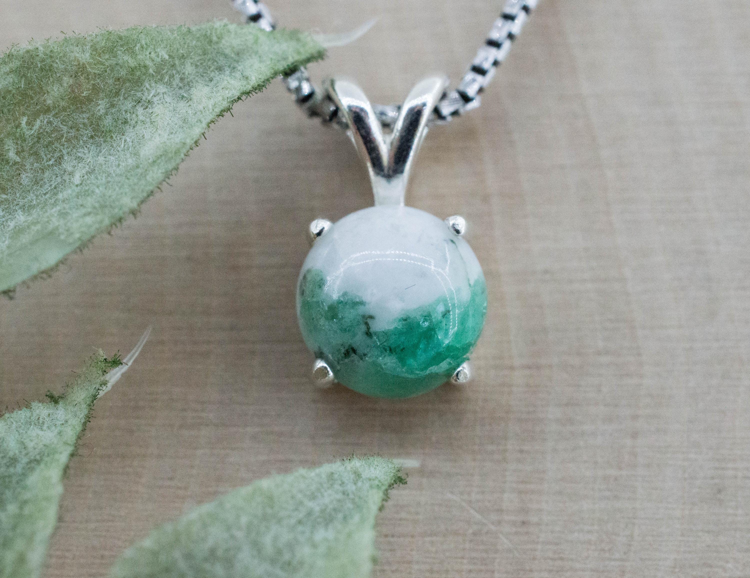 Emerald in Quartz Pendant, Natural Untreated Brazil Emerald Quartz; 2.215cts - Mark Oliver Gems