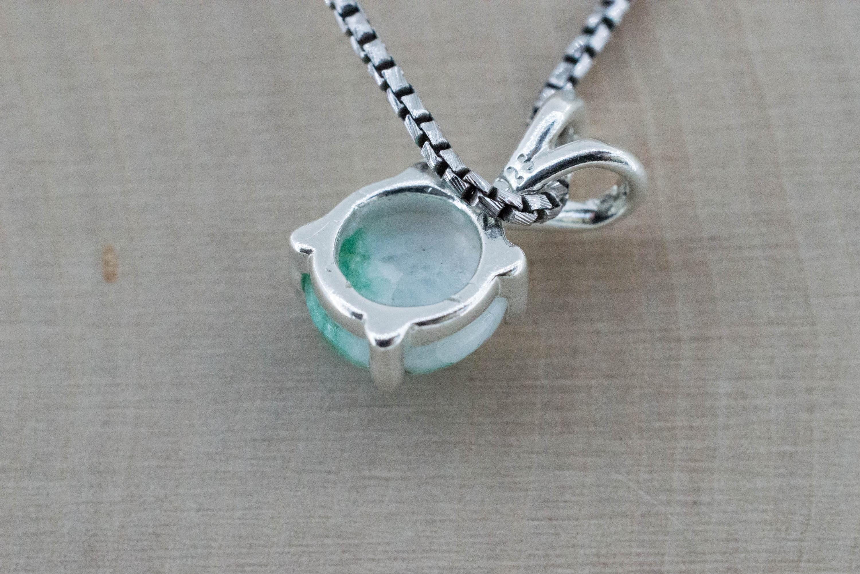 Emerald in Quartz Pendant, Natural Untreated Brazil Emerald Quartz; 2.215cts - Mark Oliver Gems