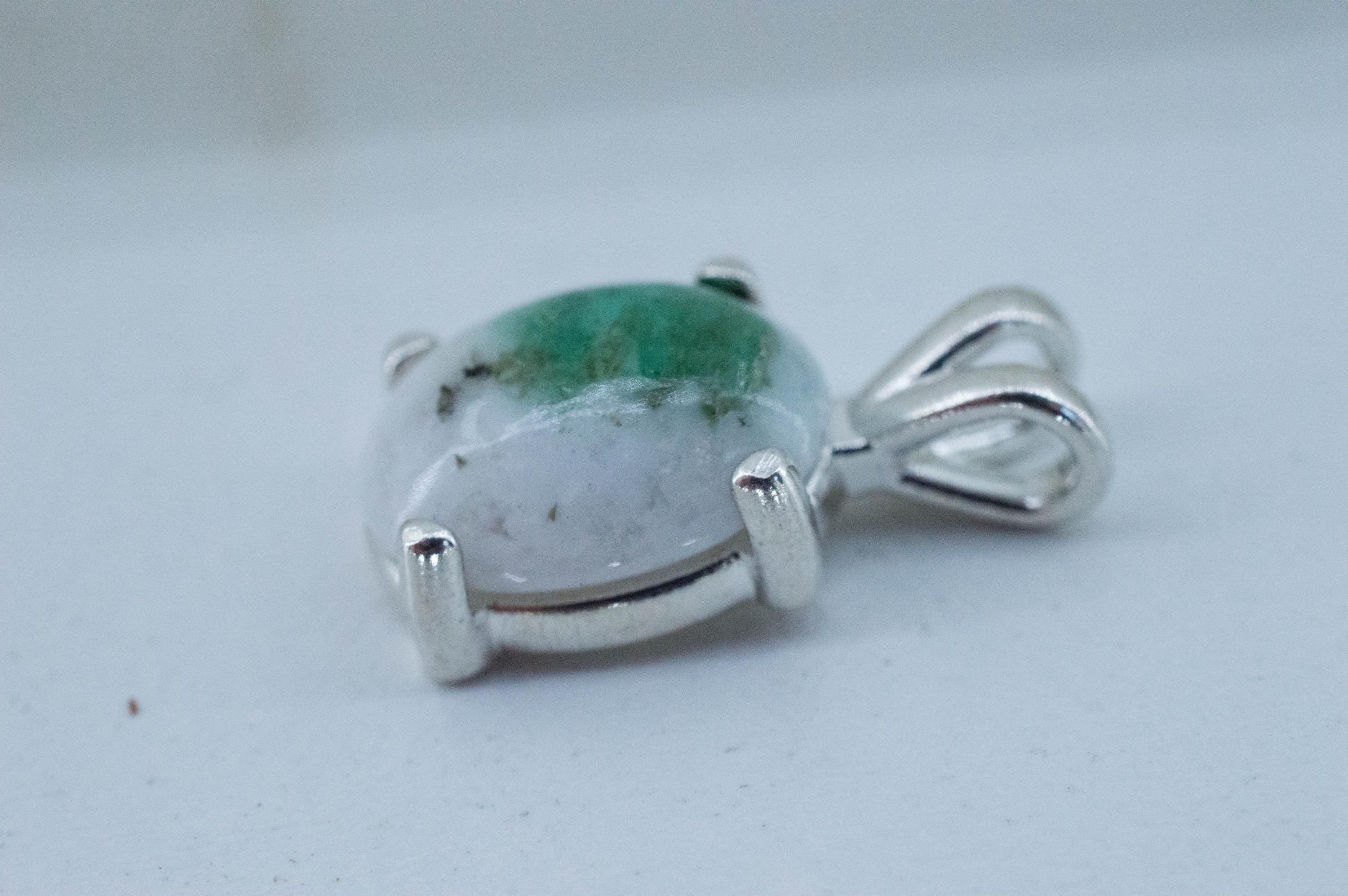 Emerald in Quartz Pendant, Natural Untreated Brazil Emerald Quartz; 5.005cts - Mark Oliver Gems