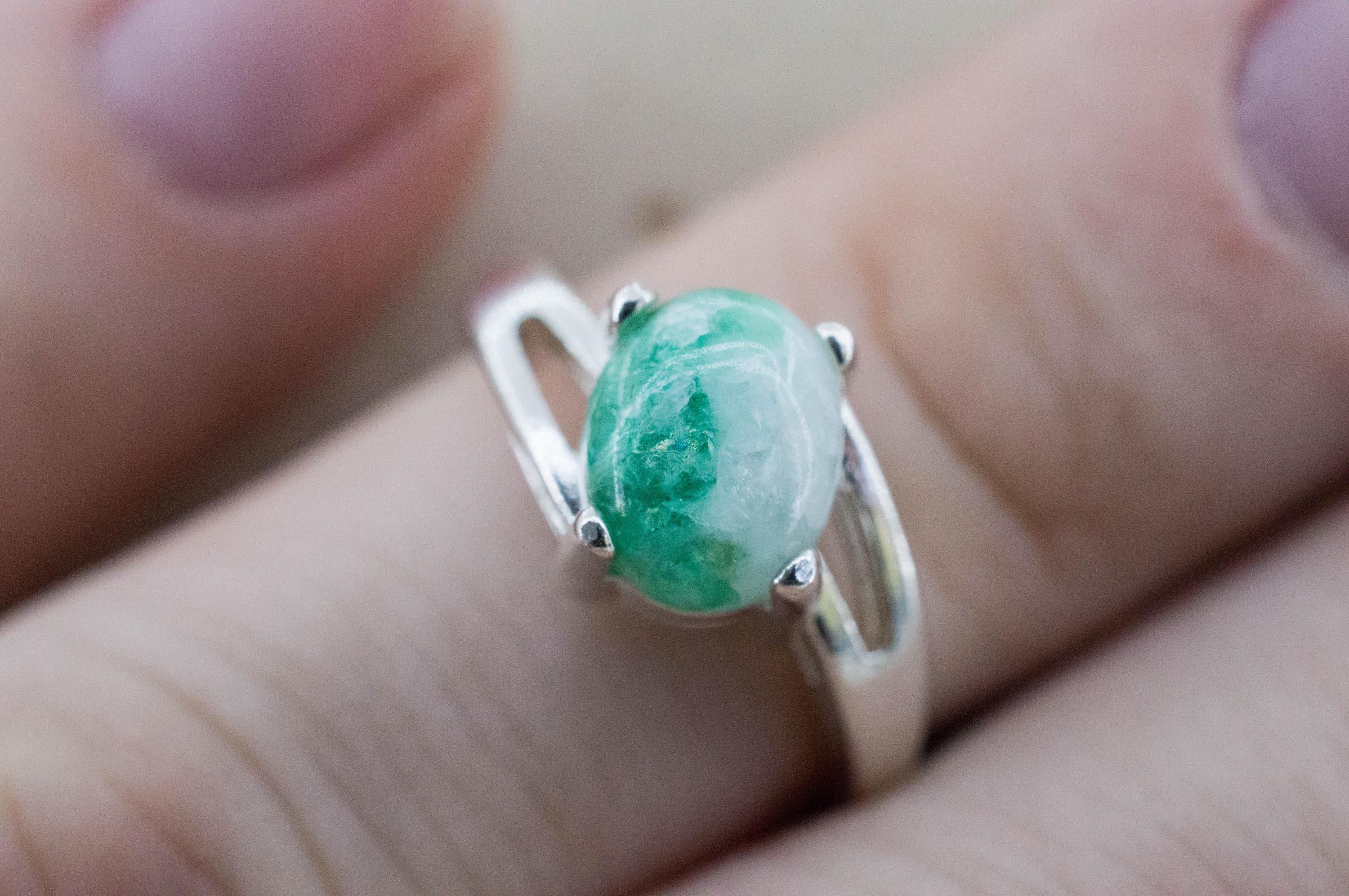 Emerald in Quartz Ring, Natural Untreated Brazil Emerald Quartz; 2.170cts - Mark Oliver Gems