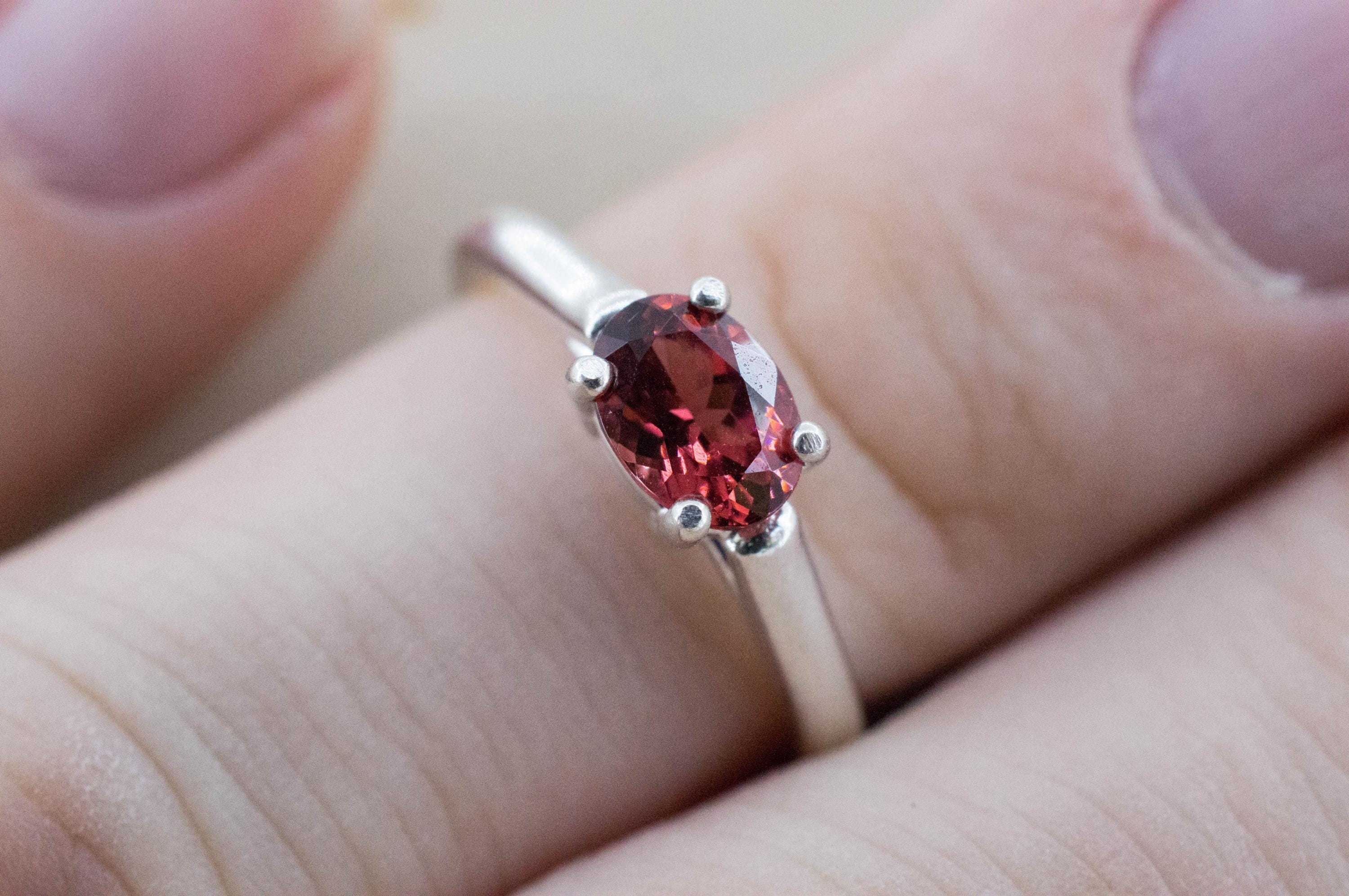 Rhodolite Garnet Ring; Natural Untreated North Carolina Garnet; 0.915cts - Mark Oliver Gems