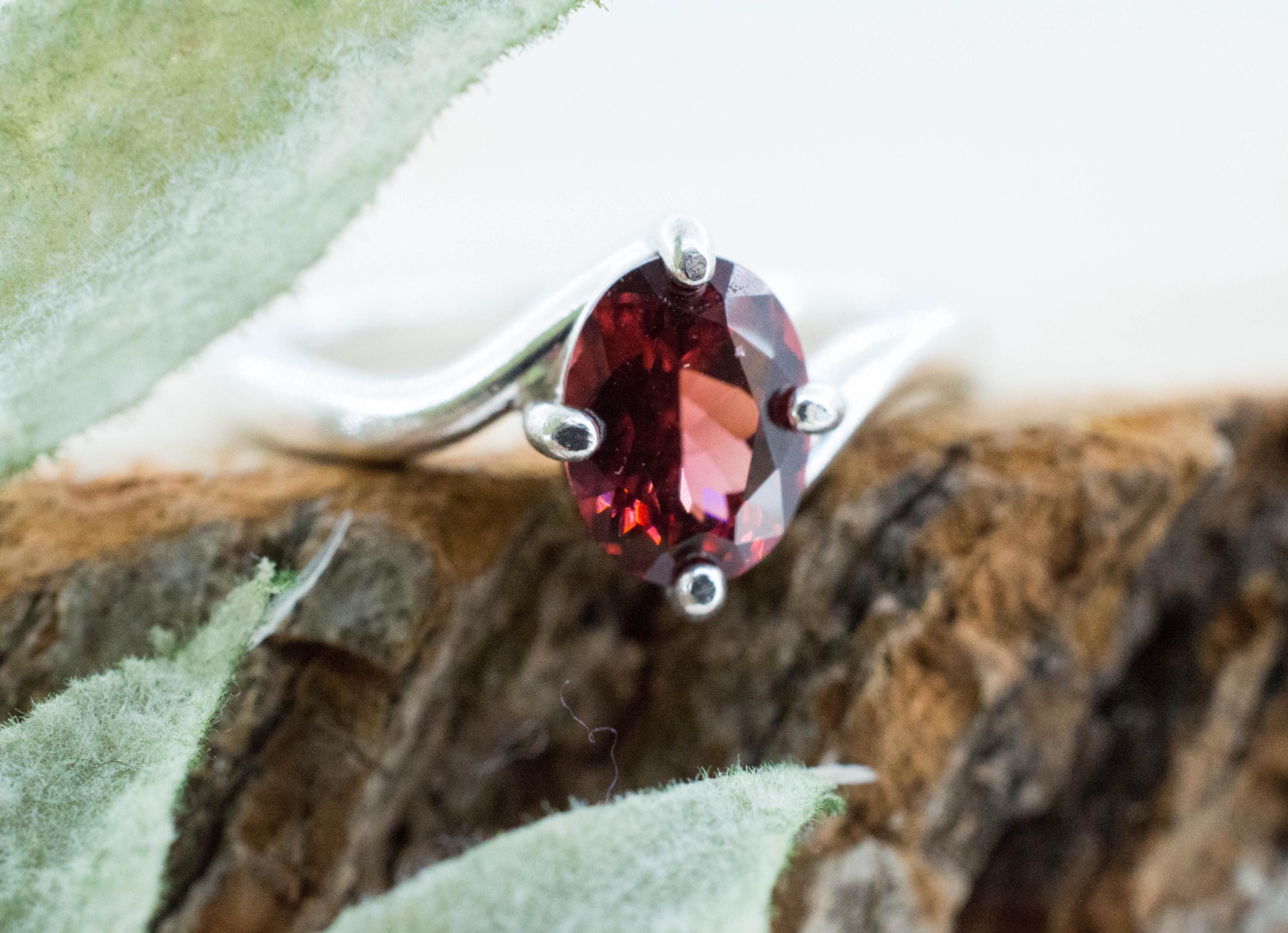 Rhodolite Garnet Ring; Natural Untreated North Carolina Garnet; 1.455cts - Mark Oliver Gems