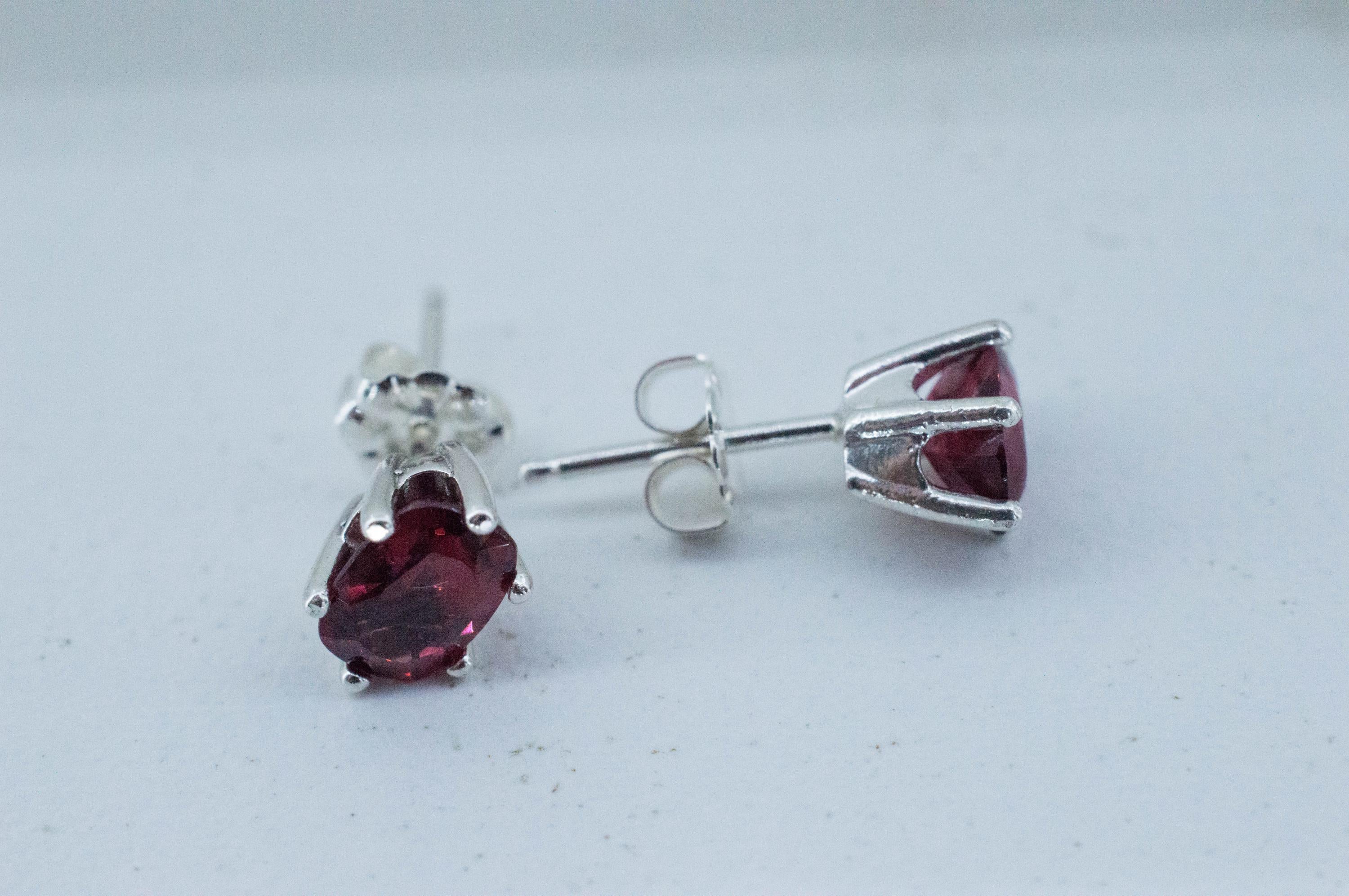 Rhodolite Garnet Earrings, Natural Untreated North Carolina Garnet; 1.990cts - Mark Oliver Gems