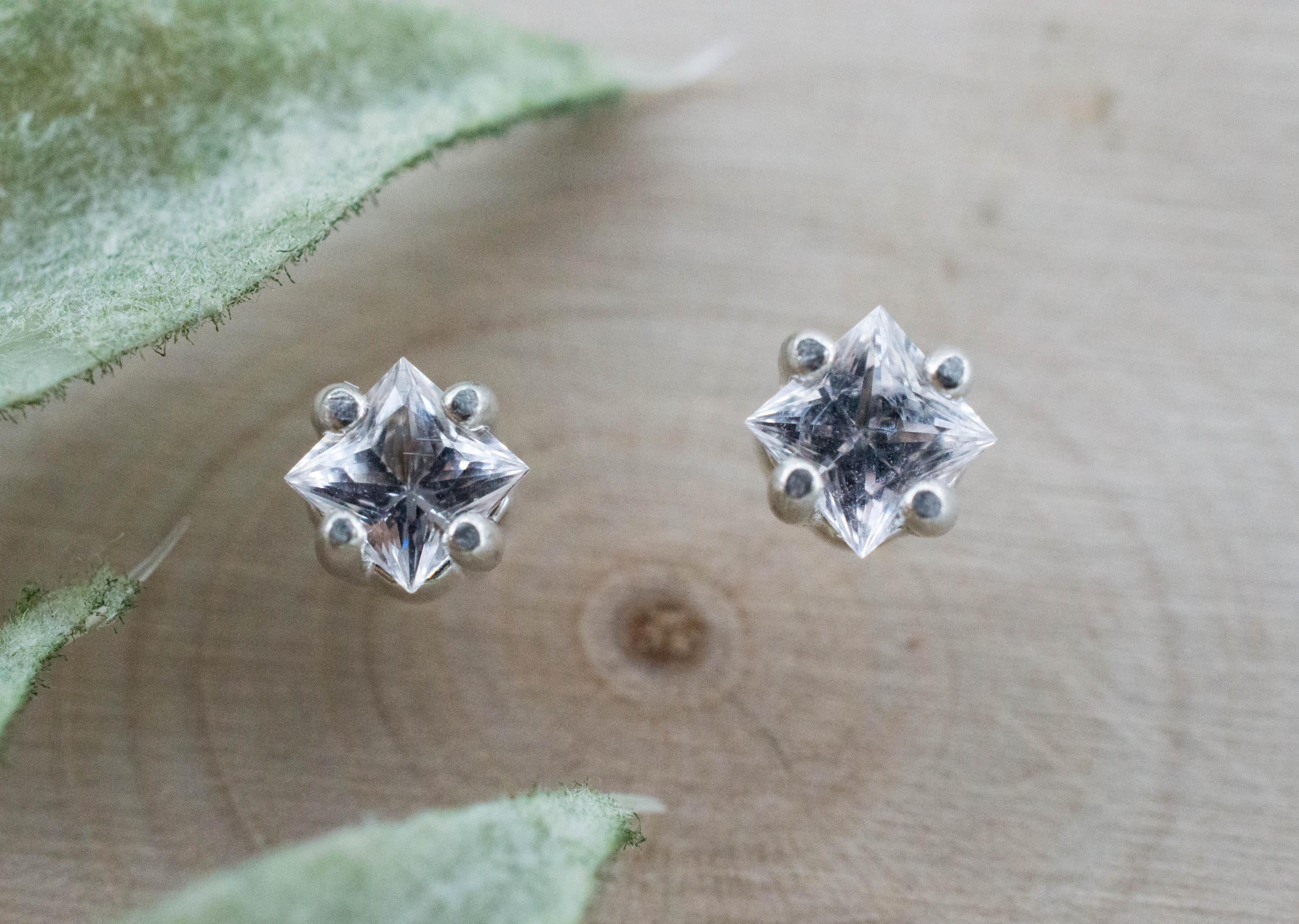 Danburite Earrings; Natural Untreated Mexico Danburite; 0.570cts - Mark Oliver Gems