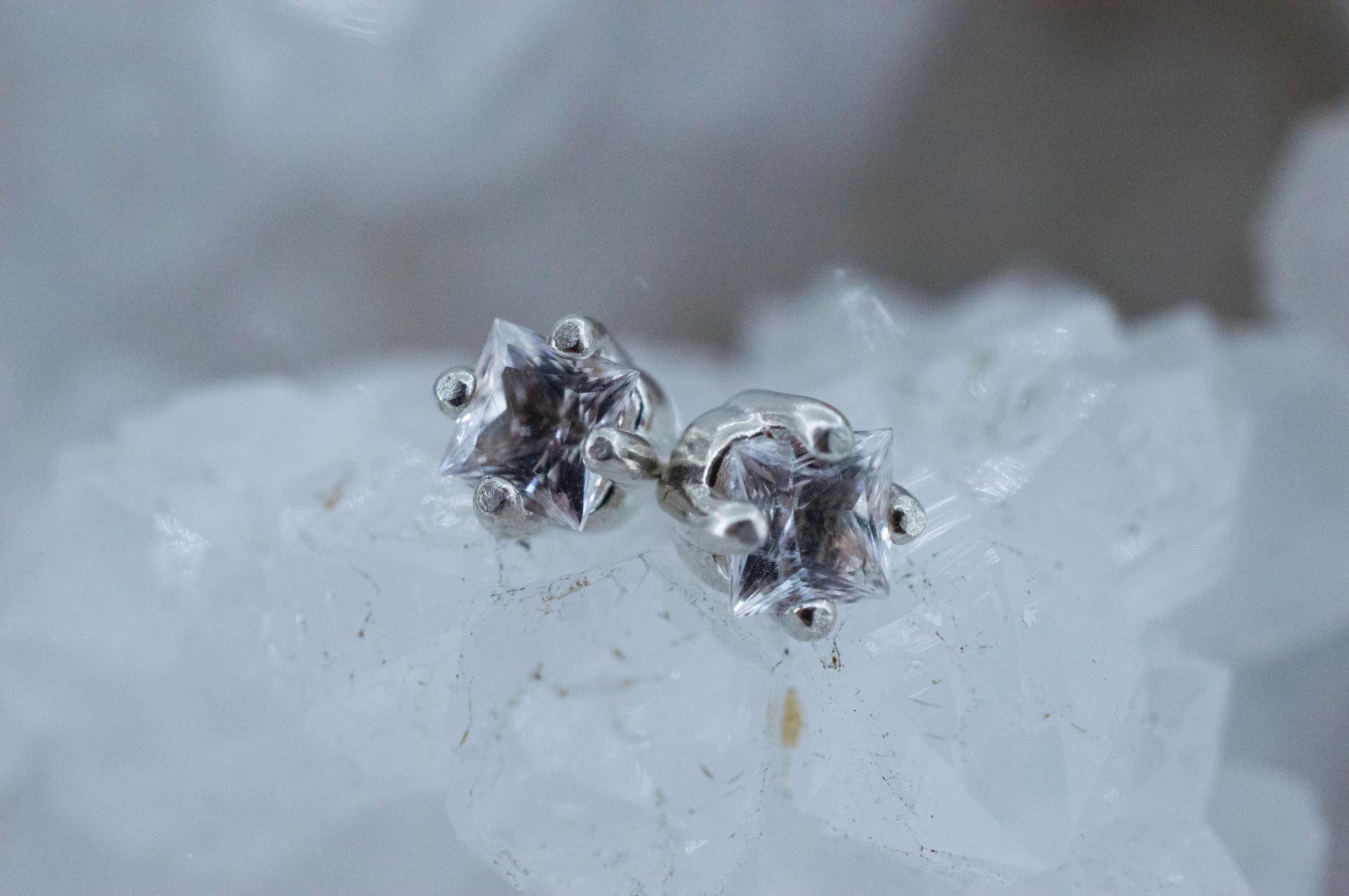 Danburite Earrings; Natural Untreated Mexico Danburite; 0.570cts - Mark Oliver Gems