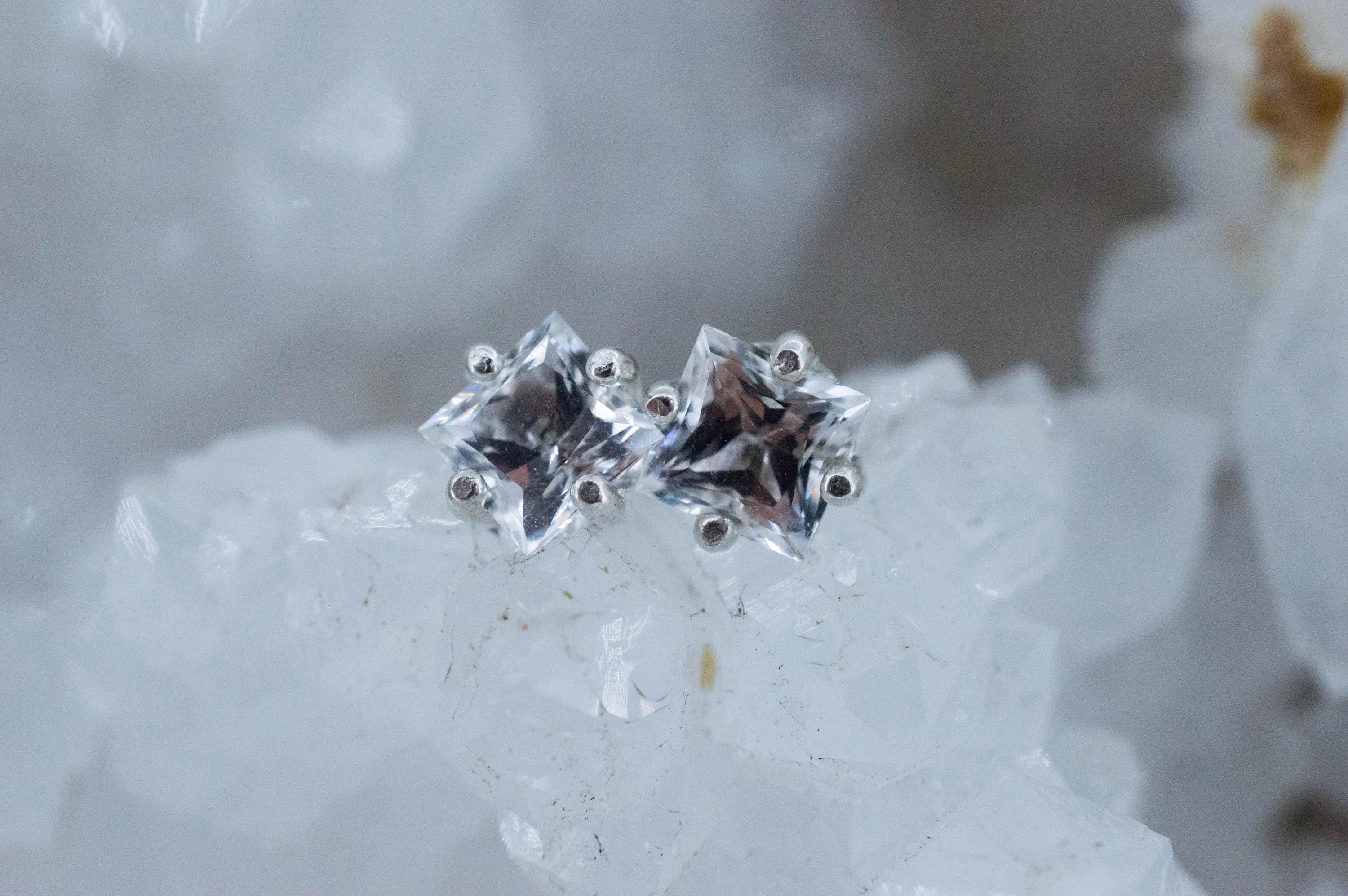 Danburite Earrings; Natural Untreated Mexico Danburite; 1.350cts - Mark Oliver Gems