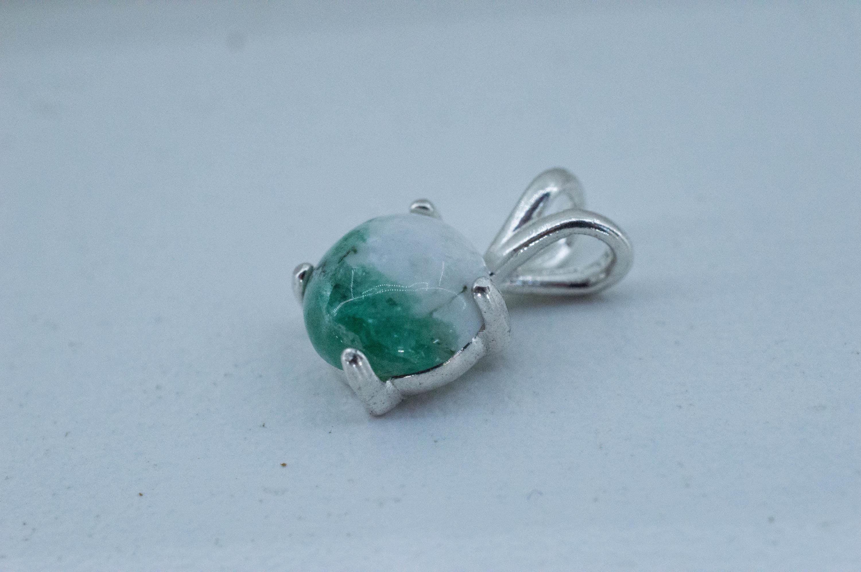 Emerald in Quartz Pendant, Natural Untreated Brazil Emerald Quartz; 2.215cts - Mark Oliver Gems