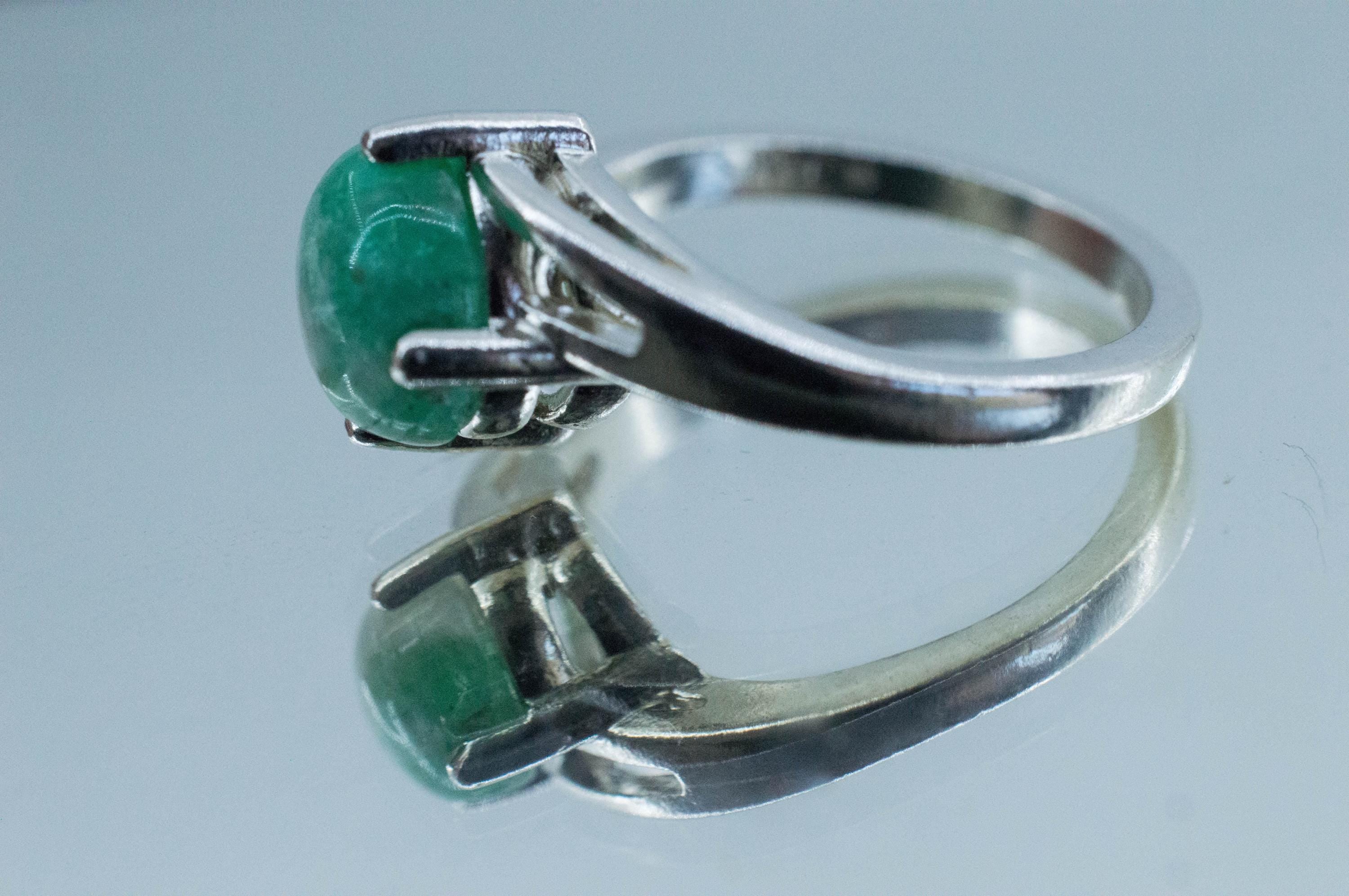 Emerald in Quartz Ring, Natural Untreated Brazil Emerald Quartz; 2.170cts - Mark Oliver Gems