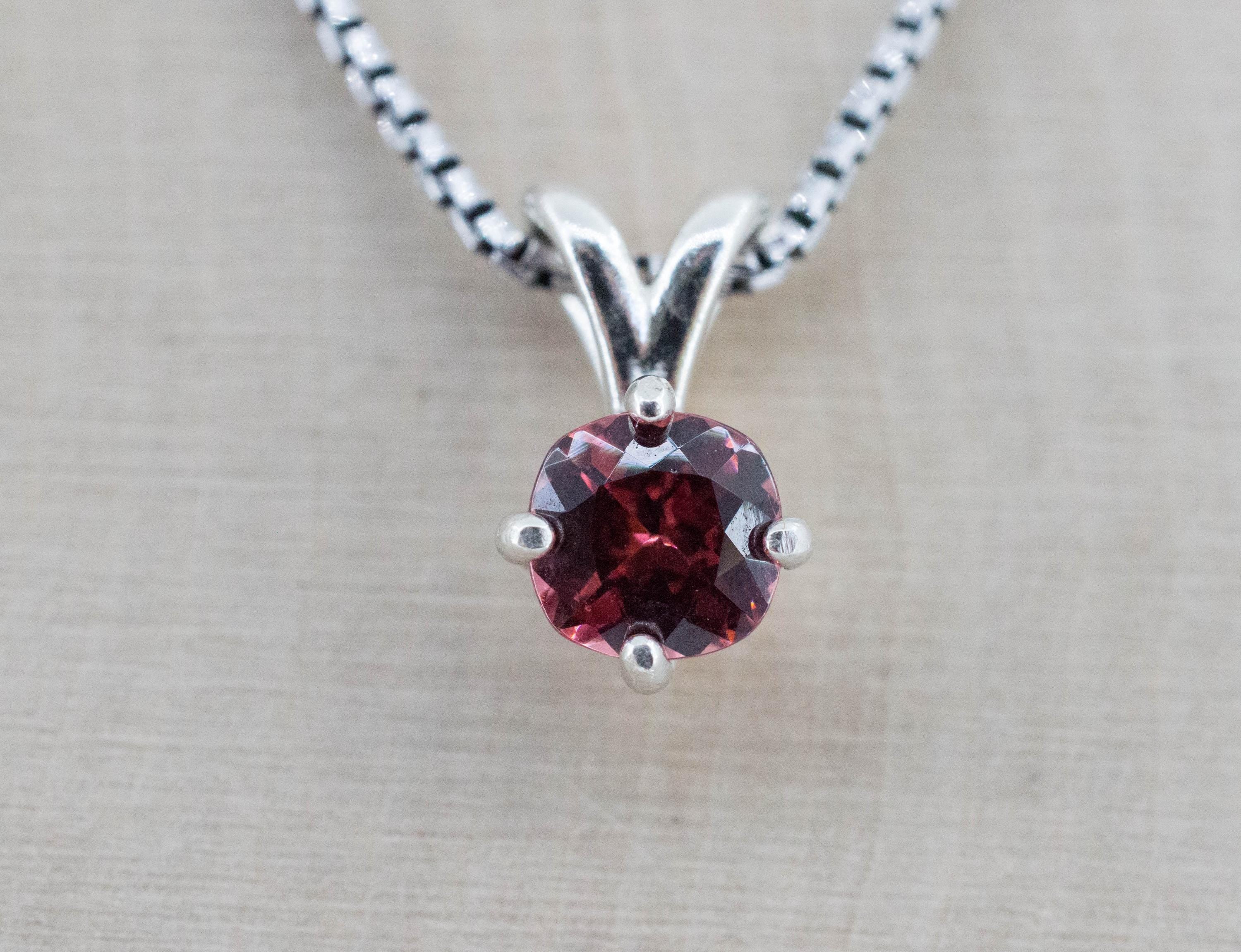 Rhodolite Garnet Pendant; Natural Untreated North Carolina Garnet; 1.010cts - Mark Oliver Gems