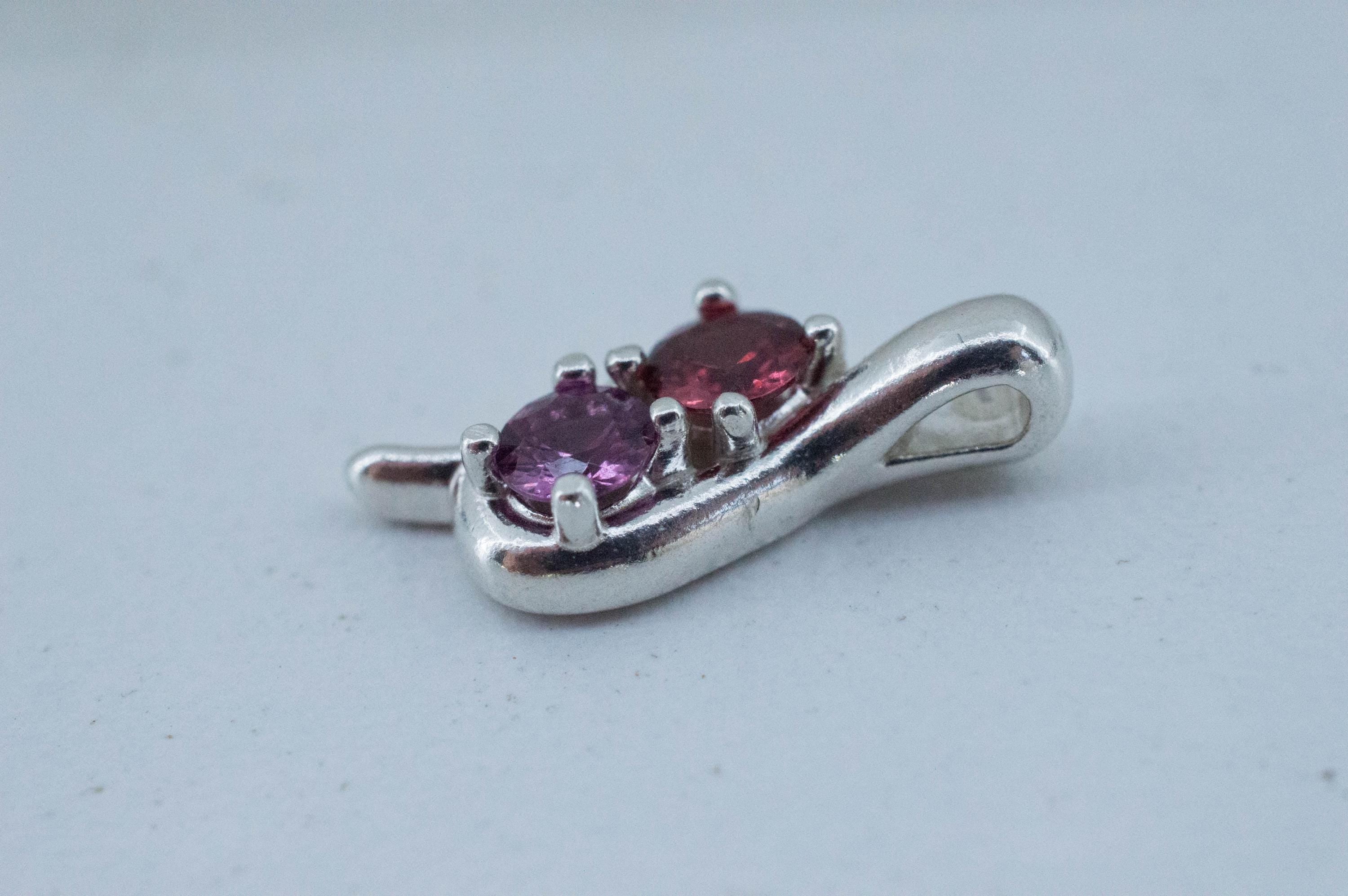 Rhodolite Garnet Pendant; Natural Untreated Tanzania and North Carolina Garnets - Mark Oliver Gems