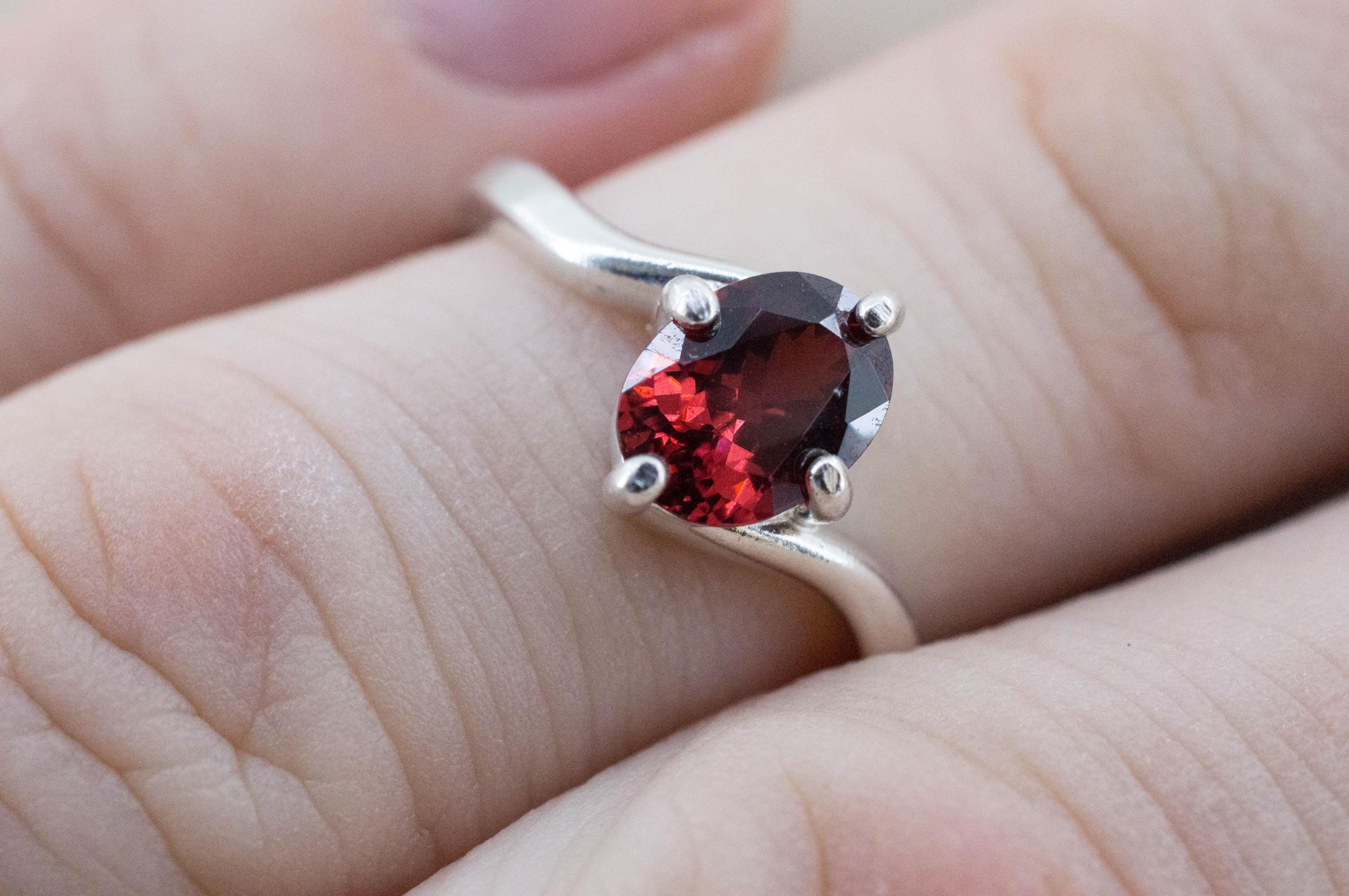 Rhodolite Garnet Ring; Natural Untreated North Carolina Garnet; 1.455cts - Mark Oliver Gems