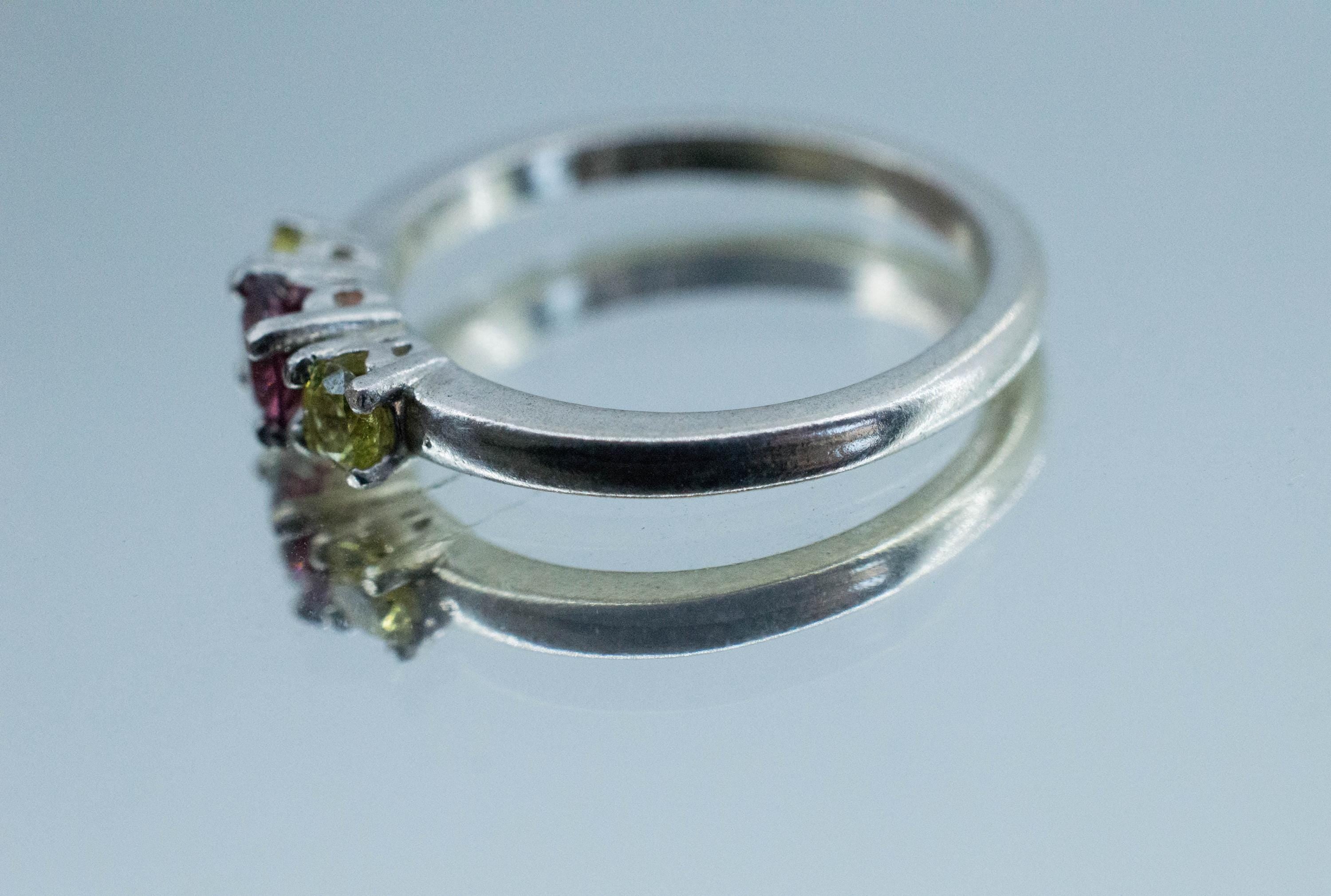 Rhodolite Garnet Ring; Natural Untreated North Carolina Garnet and Kenya Yellow Sapphire - Mark Oliver Gems