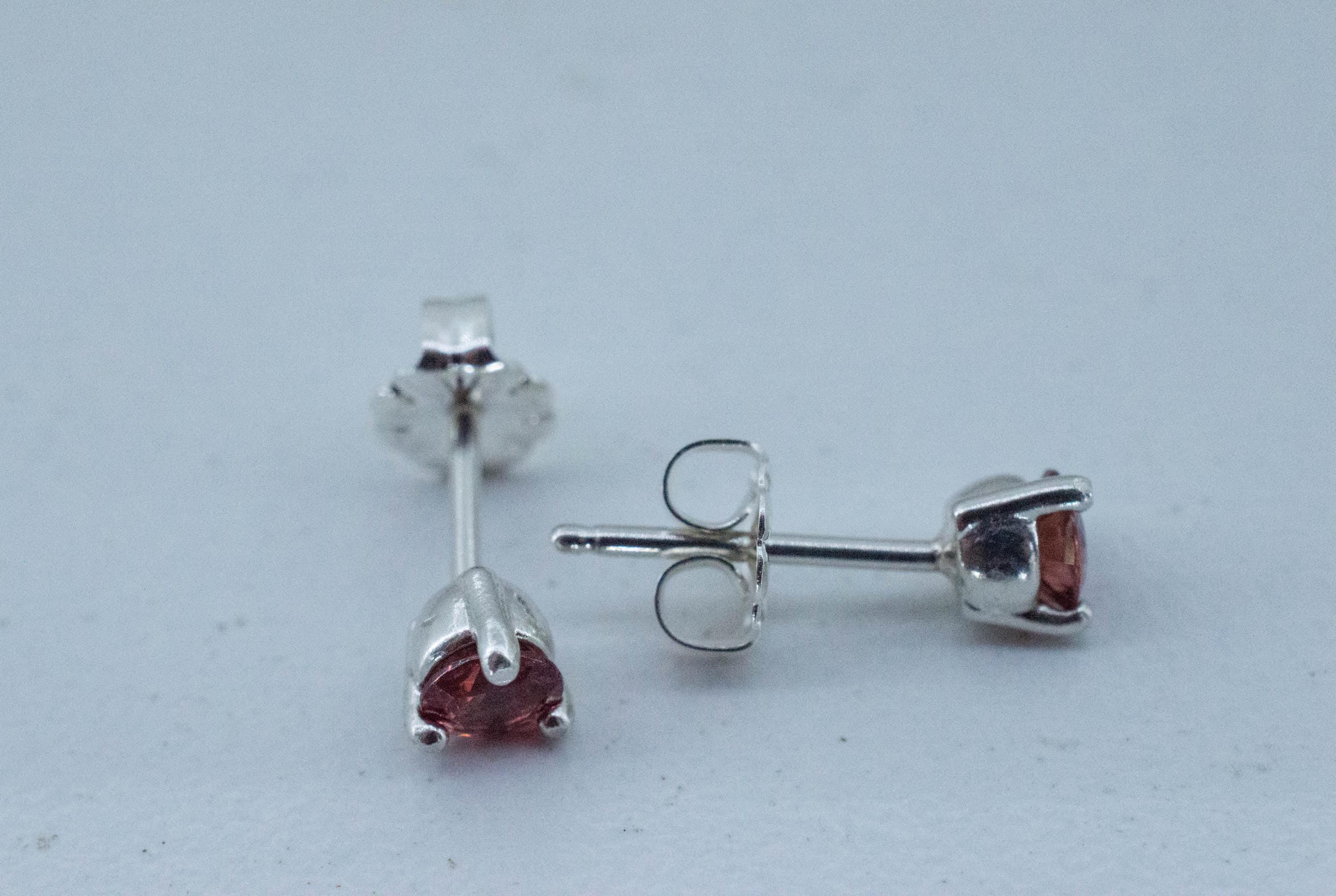 Rhodolite Garnet Earrings, Natural Untreated North Carolina Garnet; 0.470cts - Mark Oliver Gems