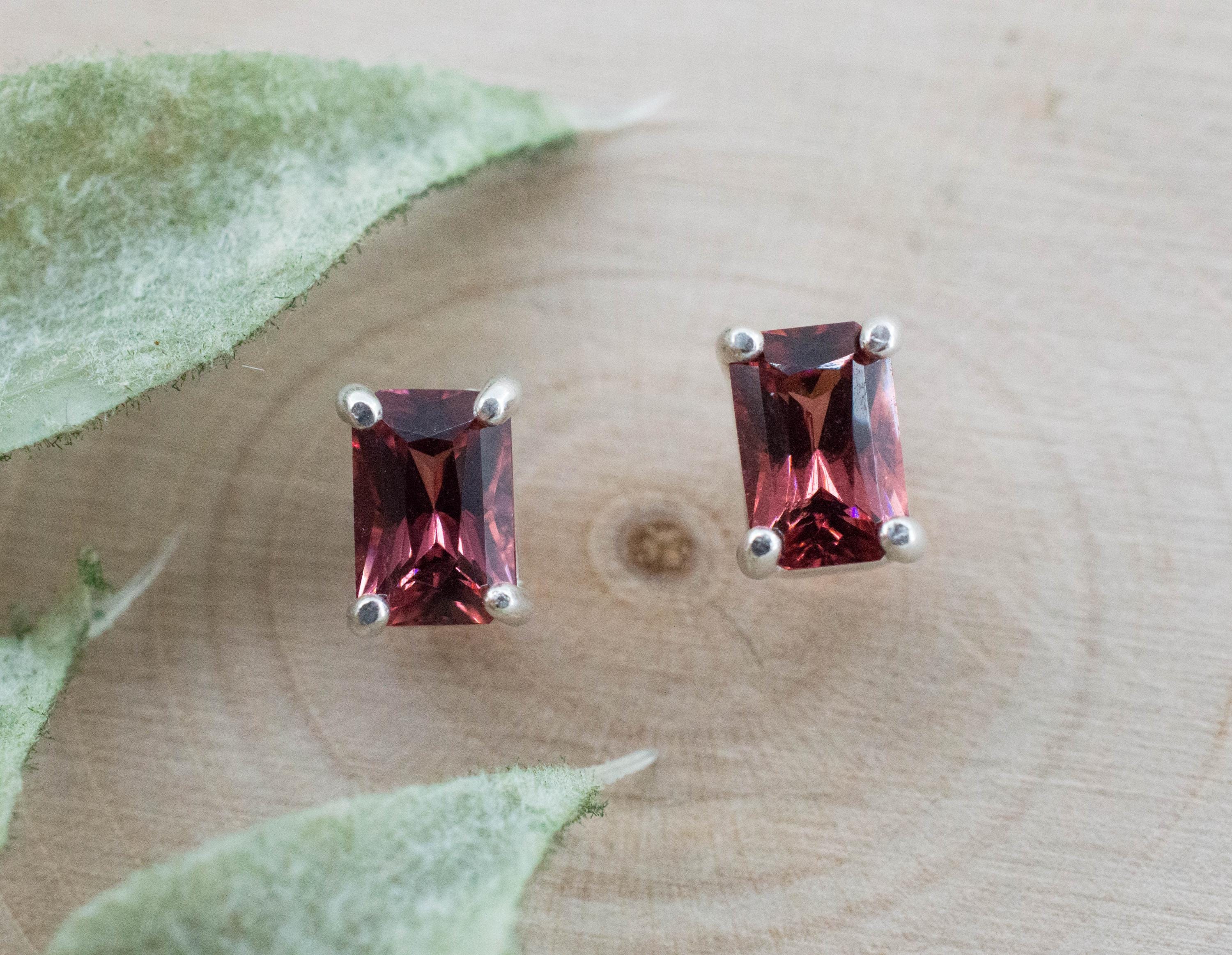 Rhodolite Garnet Earrings, Natural Untreated North Carolina Garnet; 1.290cts - Mark Oliver Gems