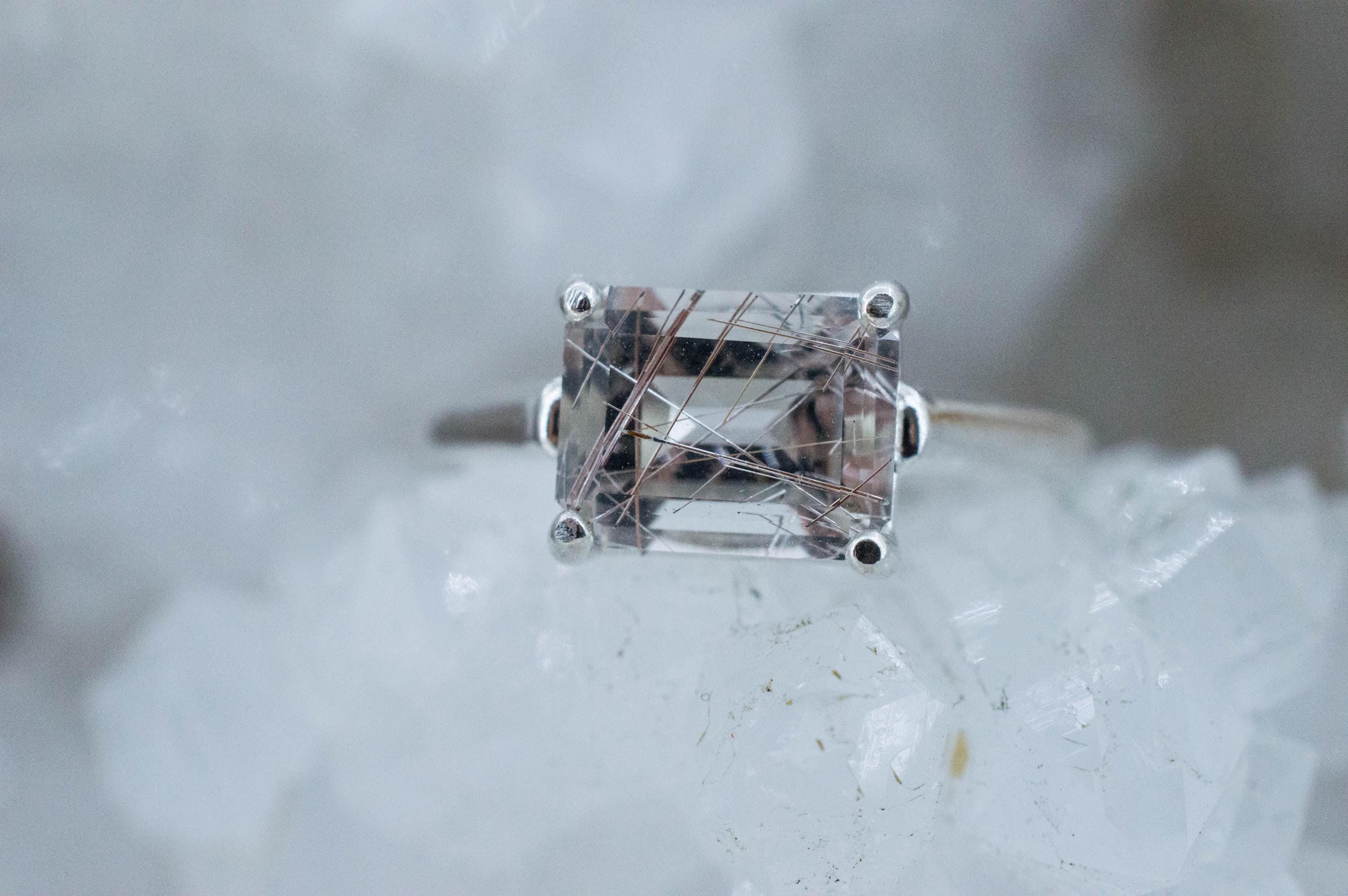 Rutilated Quartz Ring; Natural Untreated Brazil Rutile Quartz; 2.120cts - Mark Oliver Gems