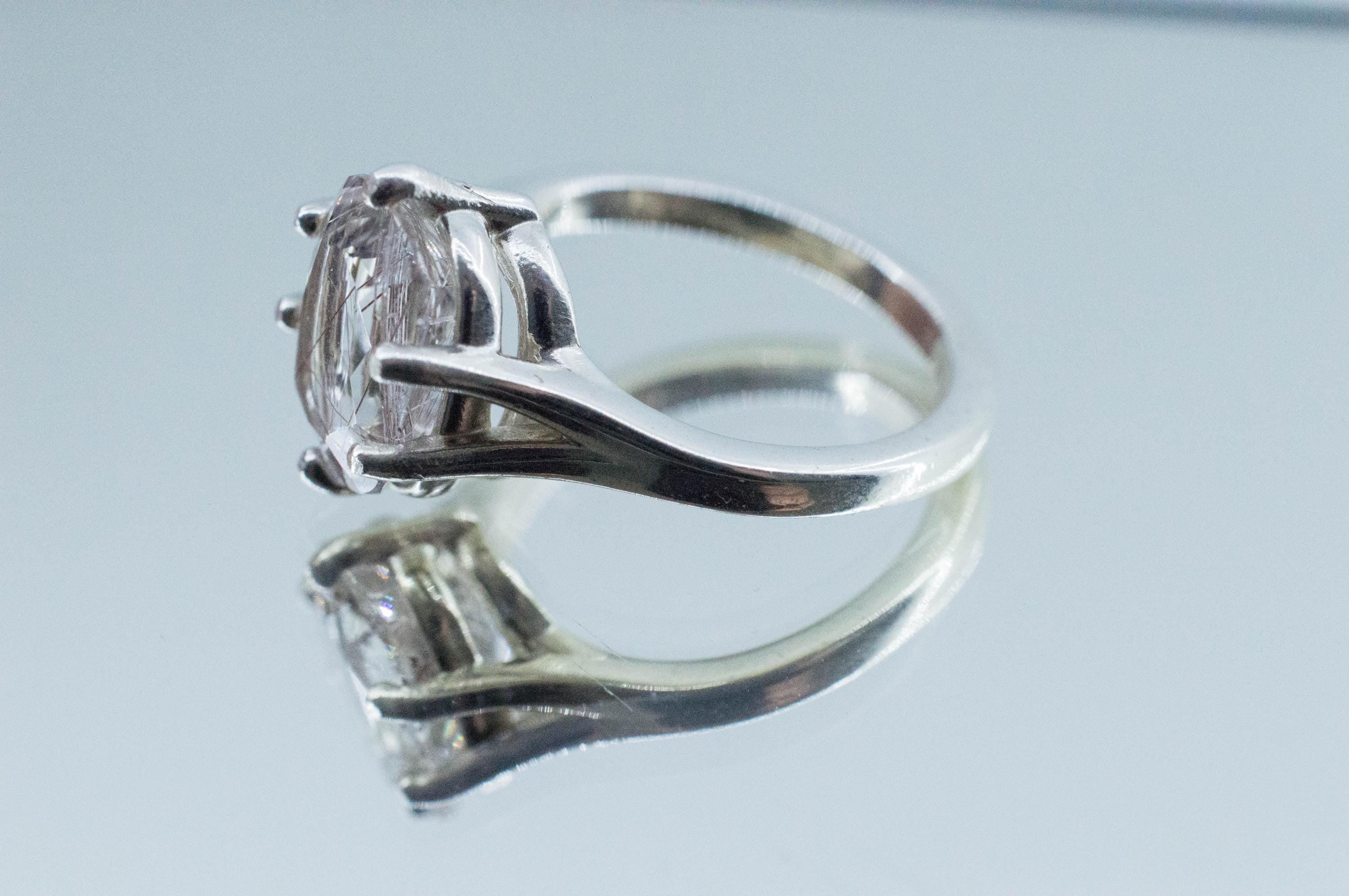 Rutilated Quartz Ring; Natural Untreated Brazil Rutile Quartz; 3.330cts - Mark Oliver Gems