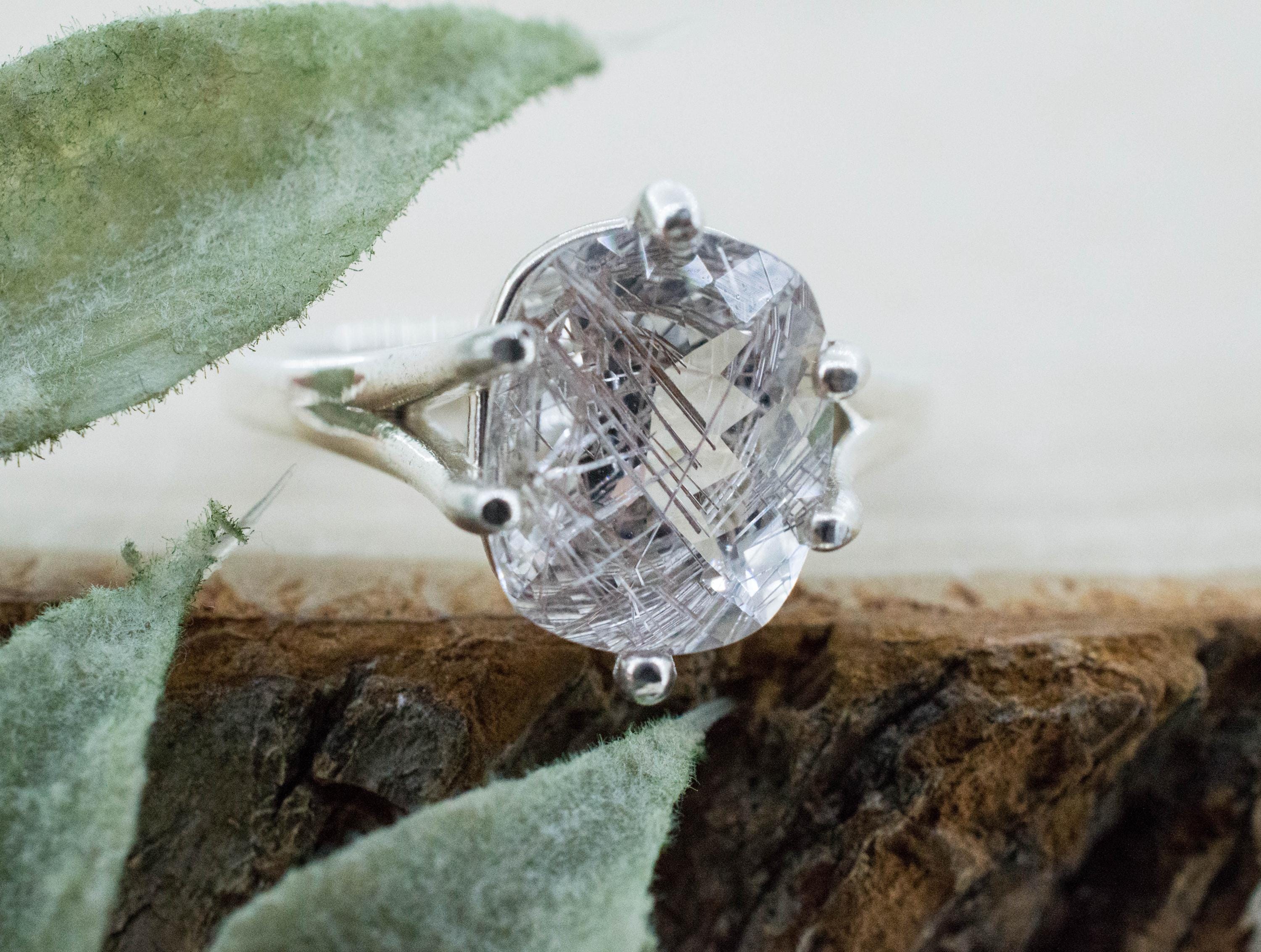 Rutilated Quartz Ring; Natural Untreated Brazil Rutile Quartz; 3.330cts - Mark Oliver Gems