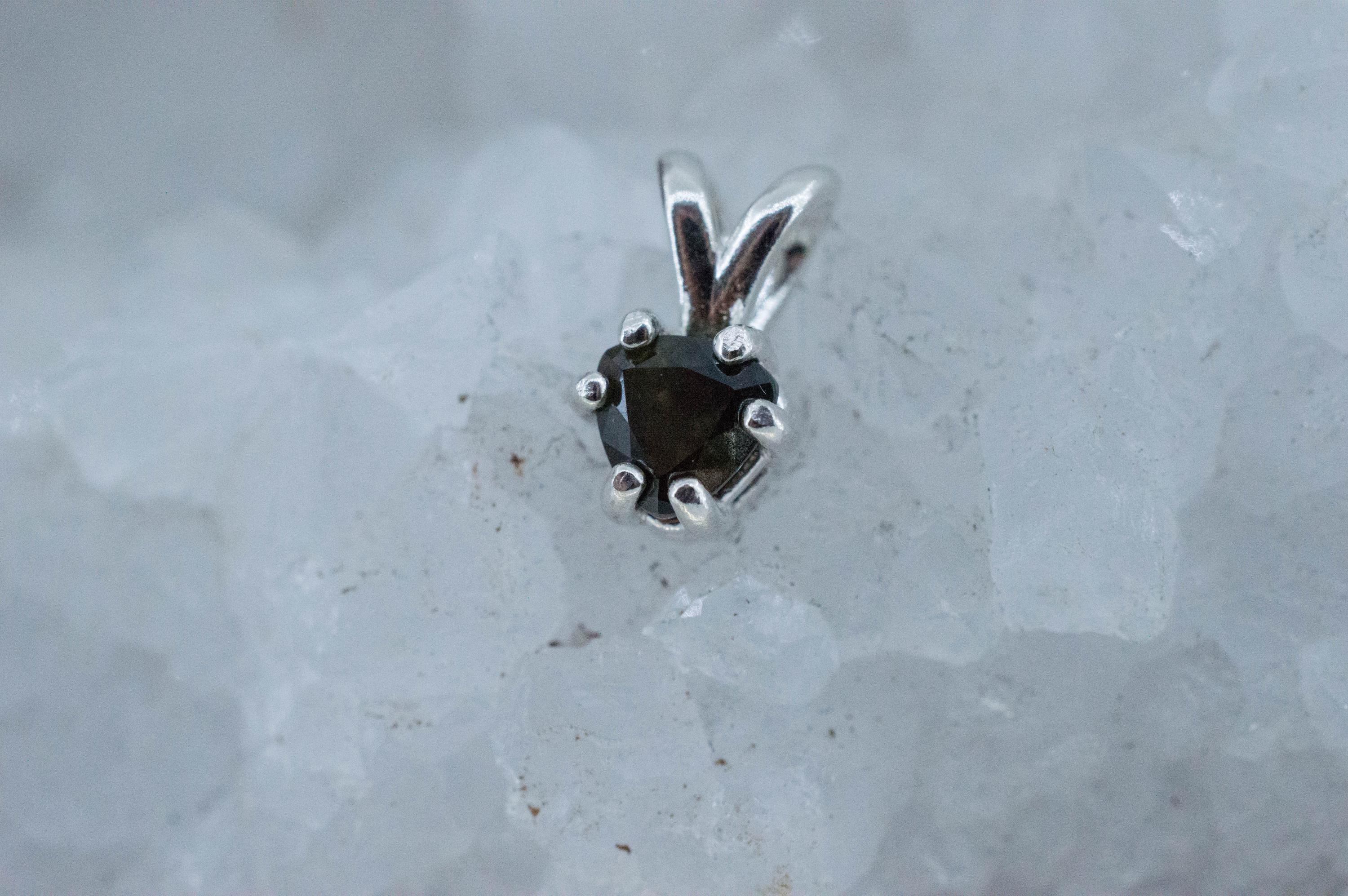 Biashara Sapphire Pendant; Natural Untreated Kenya Sapphire; 0.710cts