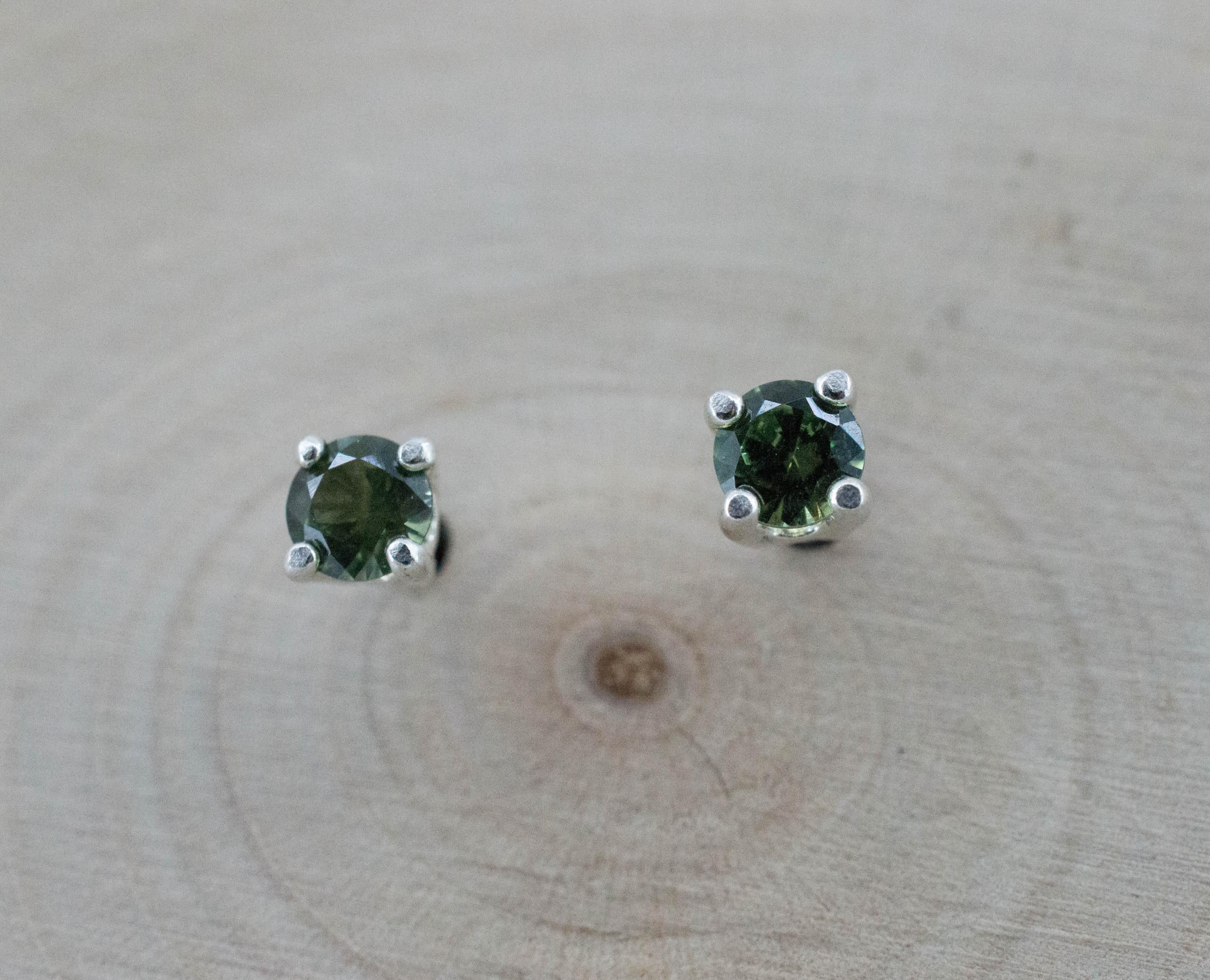 Biashara Sapphire Earrings, Natural Untreated Kenya Sapphire; 0.410cts - Mark Oliver Gems