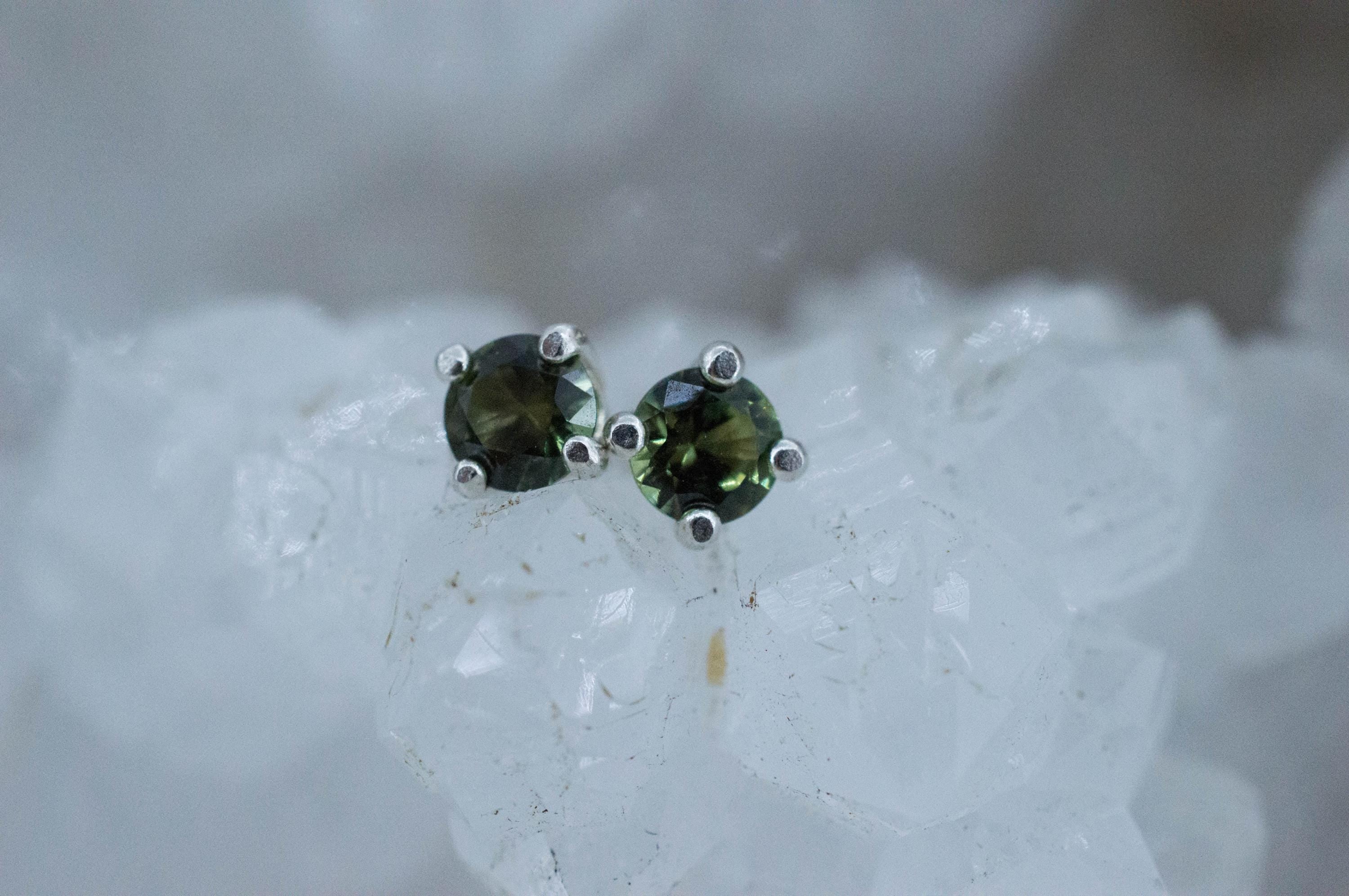 Biashara Sapphire Earrings, Natural Untreated Kenya Sapphire; 0.410cts - Mark Oliver Gems