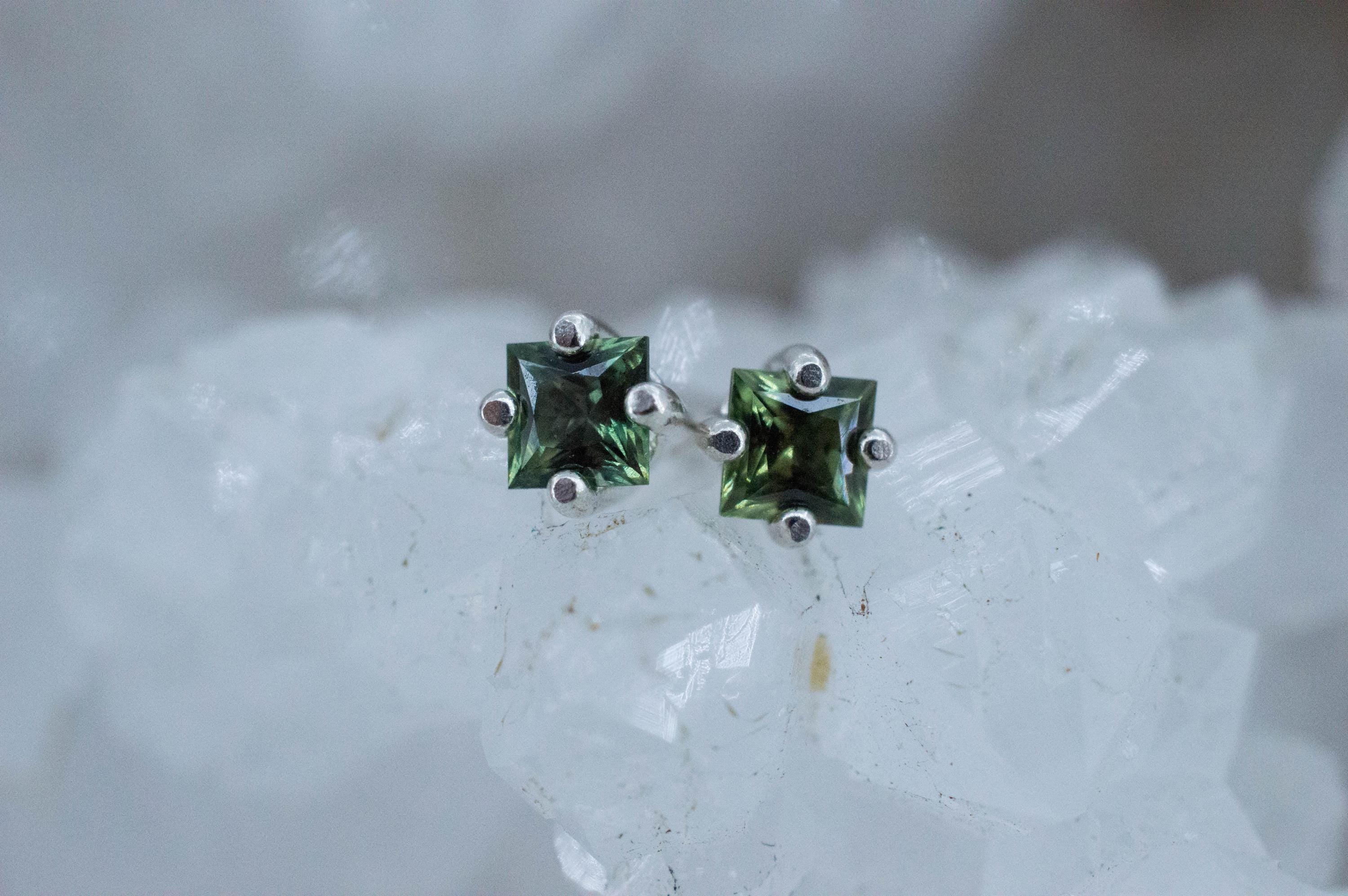 Biashara Sapphire Earrings, Natural Untreated Kenya Sapphire; 0.500cts - Mark Oliver Gems