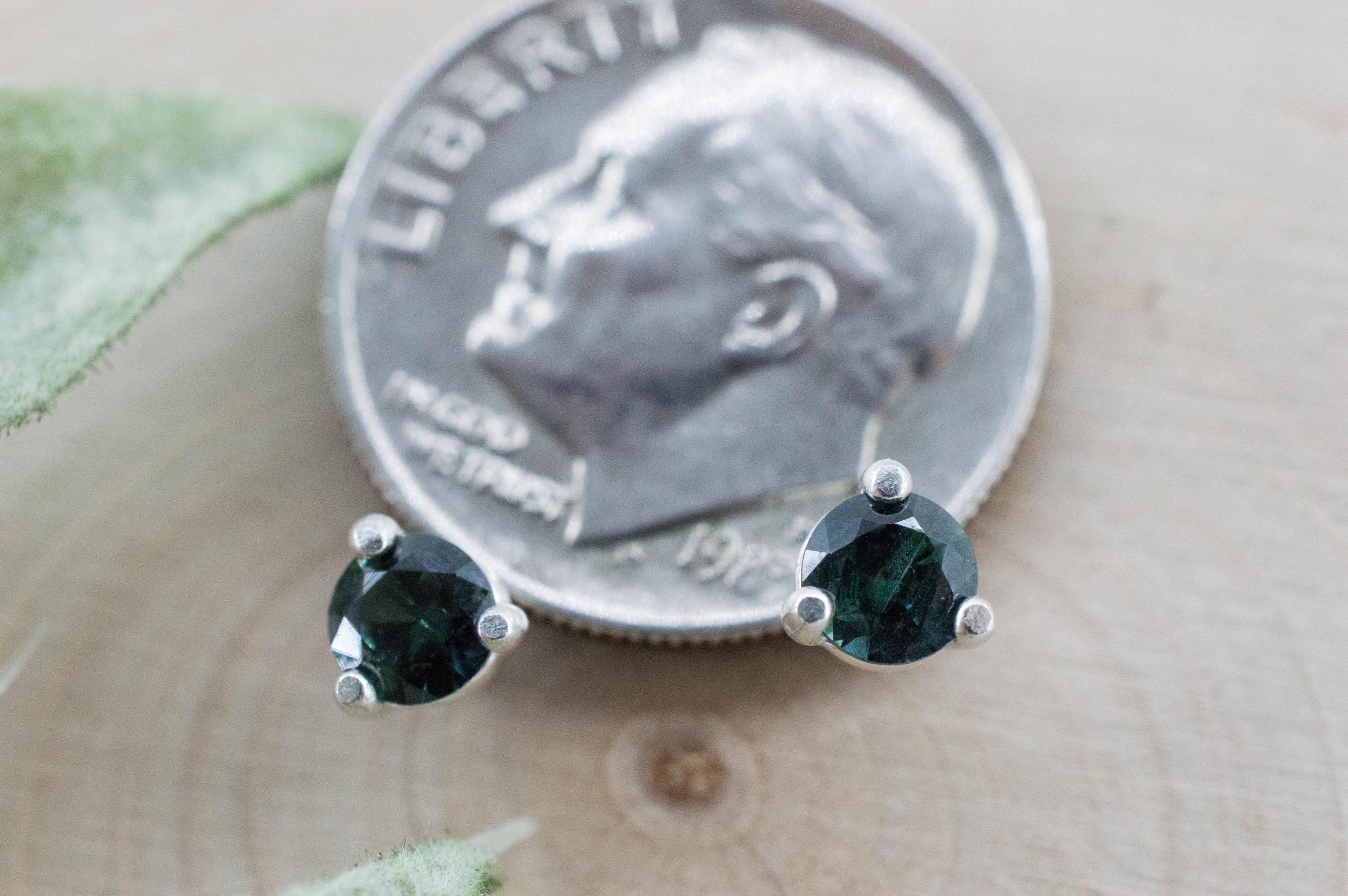 Biashara Sapphire Earrings, Natural Untreated Kenya Sapphire; 0.520cts - Mark Oliver Gems