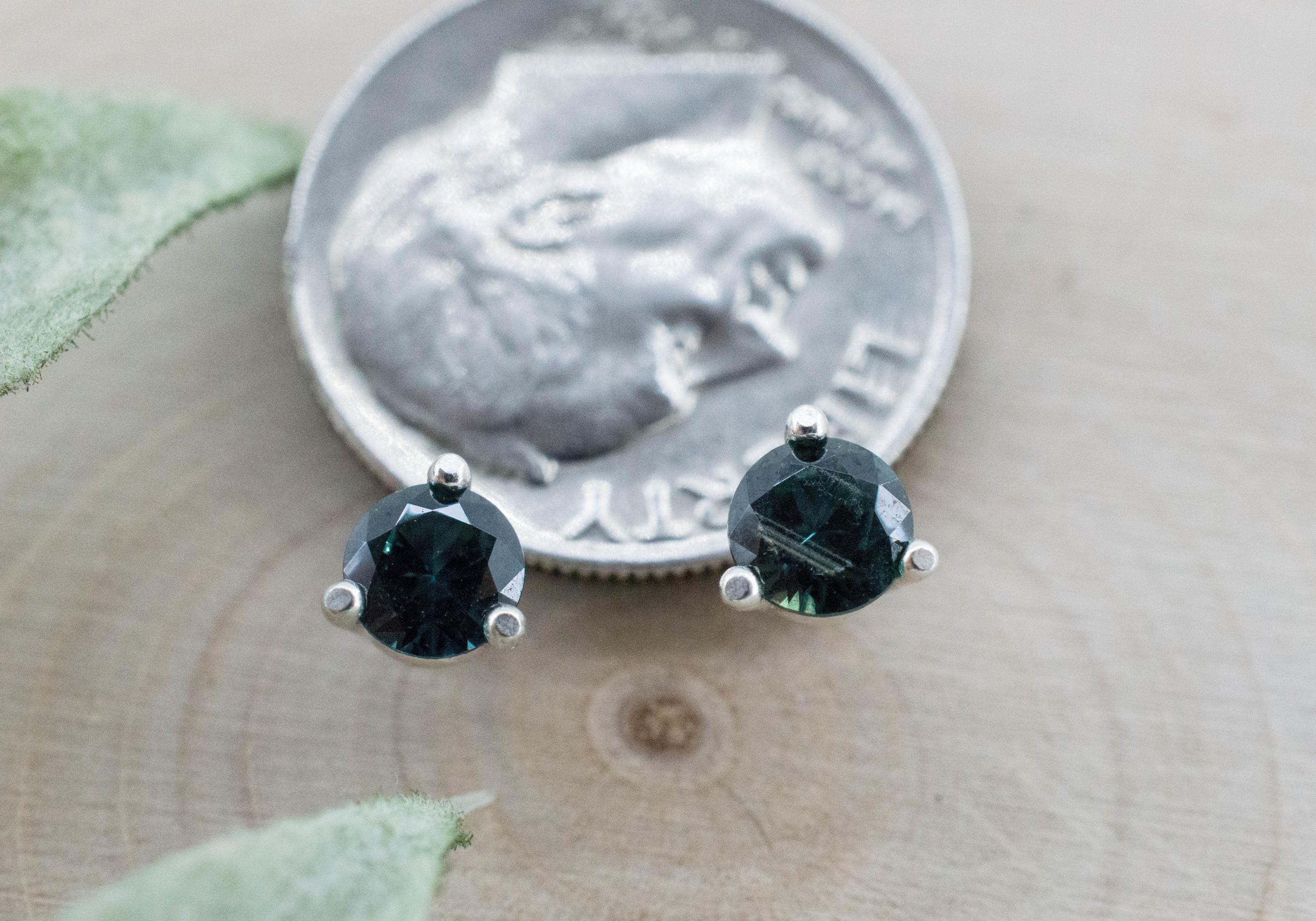 Biashara Sapphire Earrings, Natural Untreated Kenya Sapphire; 0.695cts - Mark Oliver Gems