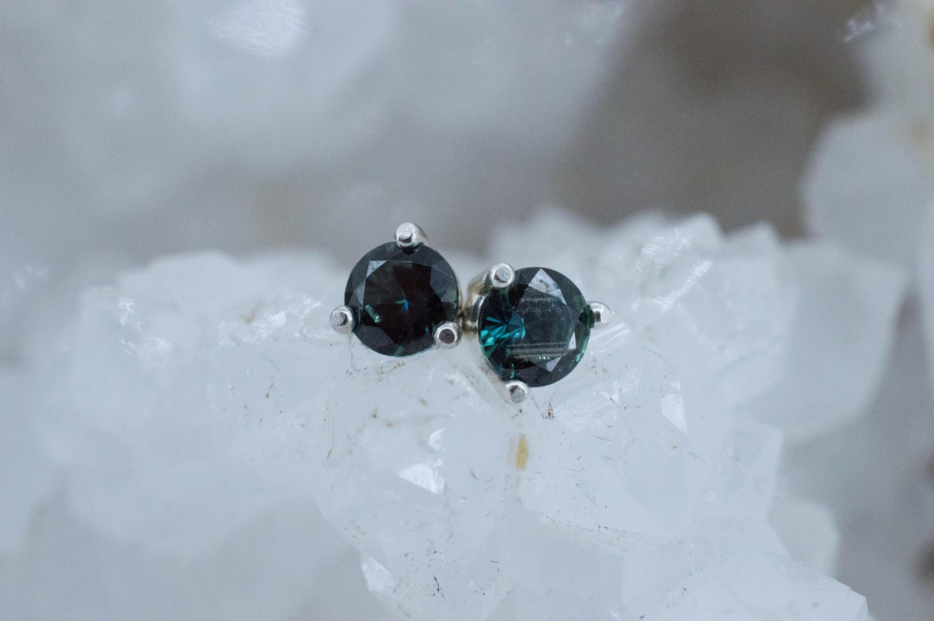 Biashara Sapphire Earrings, Natural Untreated Kenya Sapphire; 0.695cts - Mark Oliver Gems