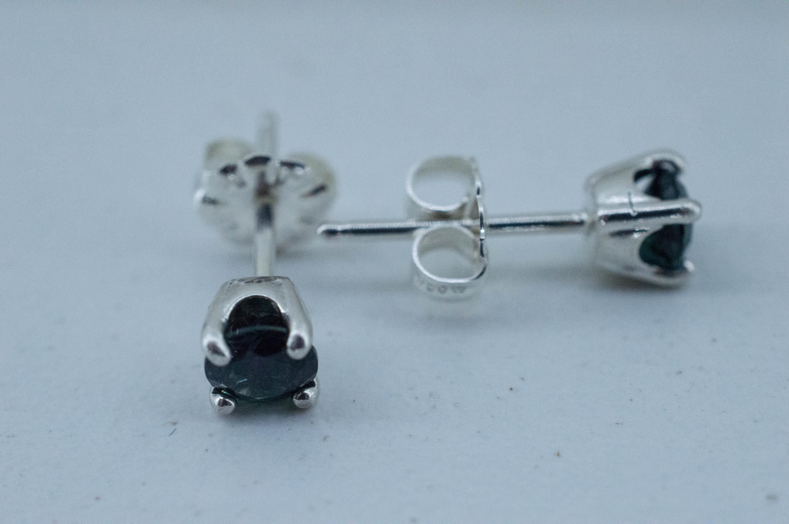 Biashara Sapphire Earrings, Natural Untreated Kenya Sapphire; 0.740cts - Mark Oliver Gems