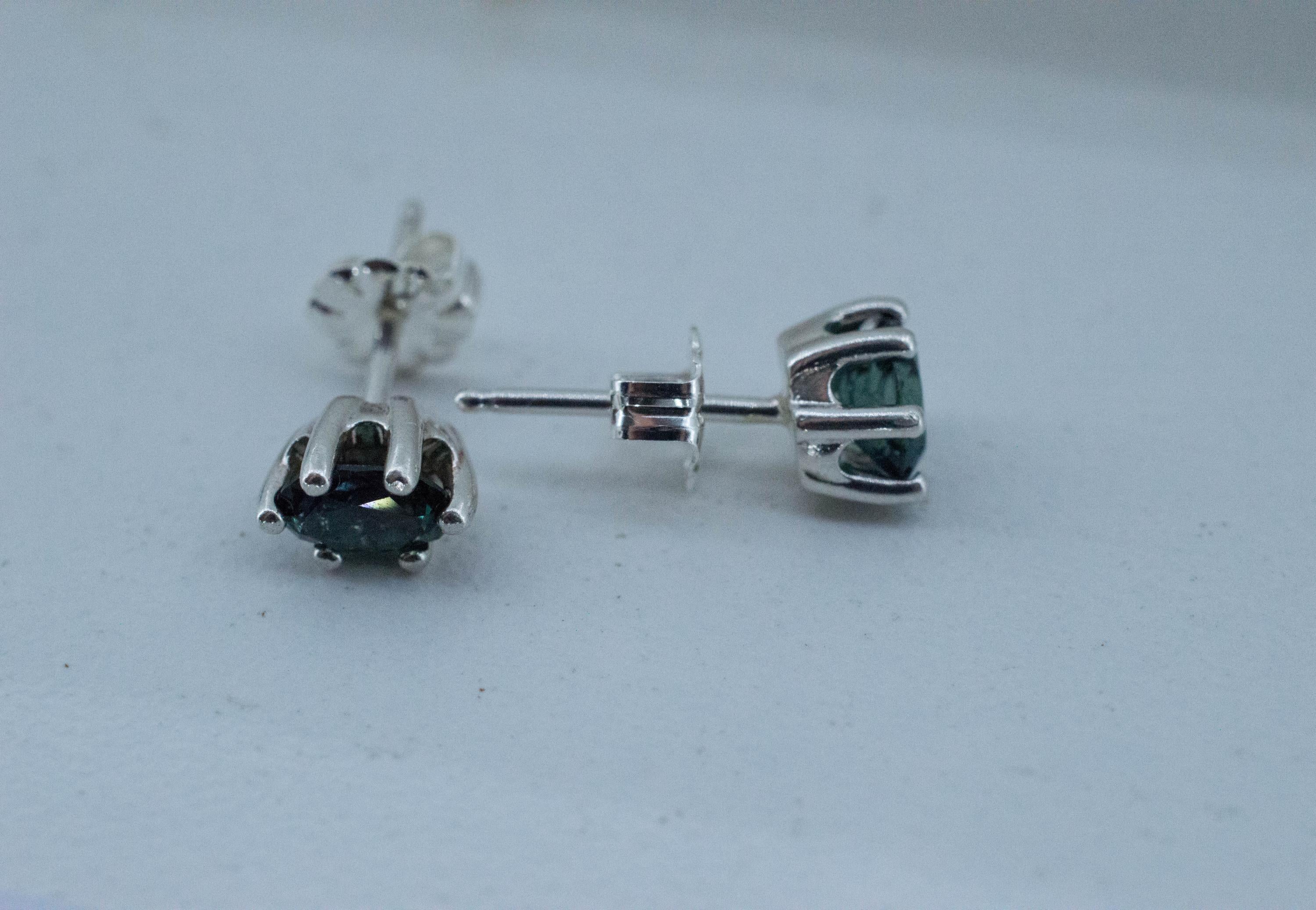 Biashara Sapphire Earrings, Natural Untreated Kenya Sapphire; 0.940cts - Mark Oliver Gems