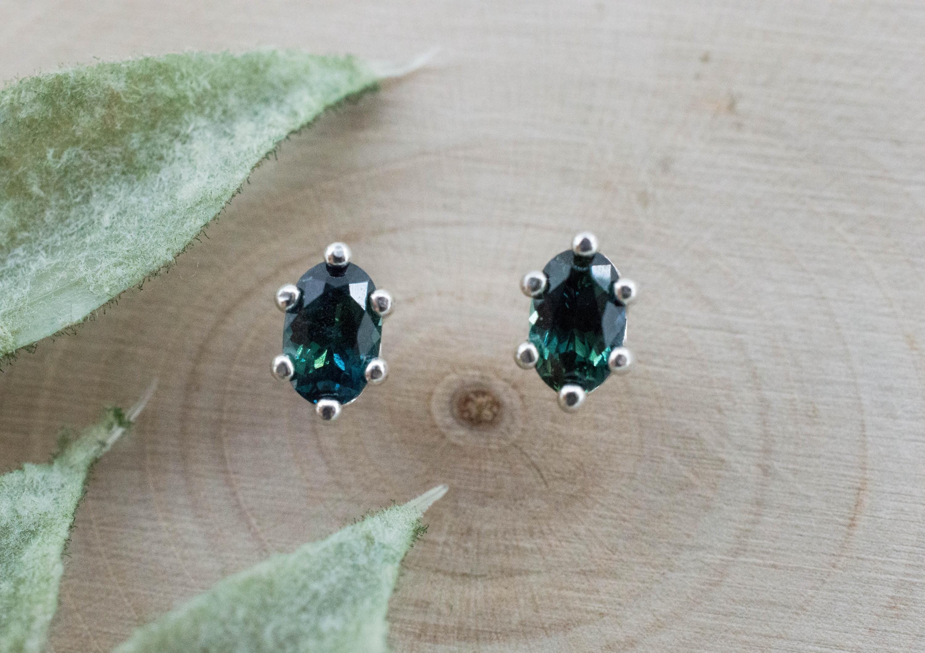 Biashara Sapphire Earrings, Natural Untreated Kenya Sapphire; 0.940cts - Mark Oliver Gems