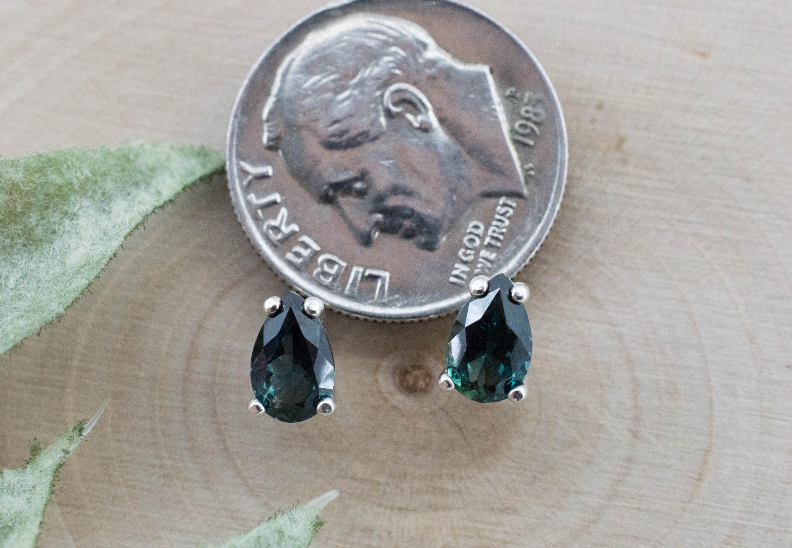 Biashara Sapphire Earrings, Natural Untreated Kenya Sapphire; 1.105cts - Mark Oliver Gems