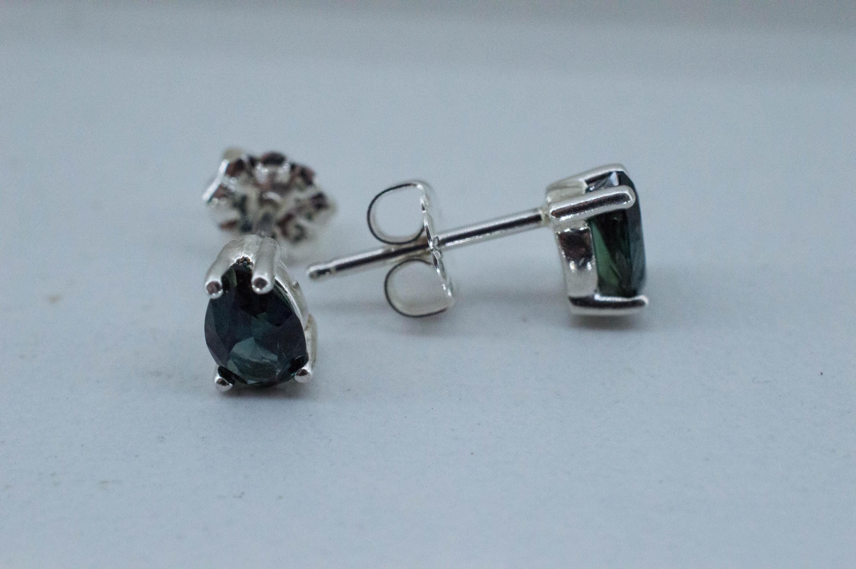 Biashara Sapphire Earrings, Natural Untreated Kenya Sapphire; 1.105cts - Mark Oliver Gems