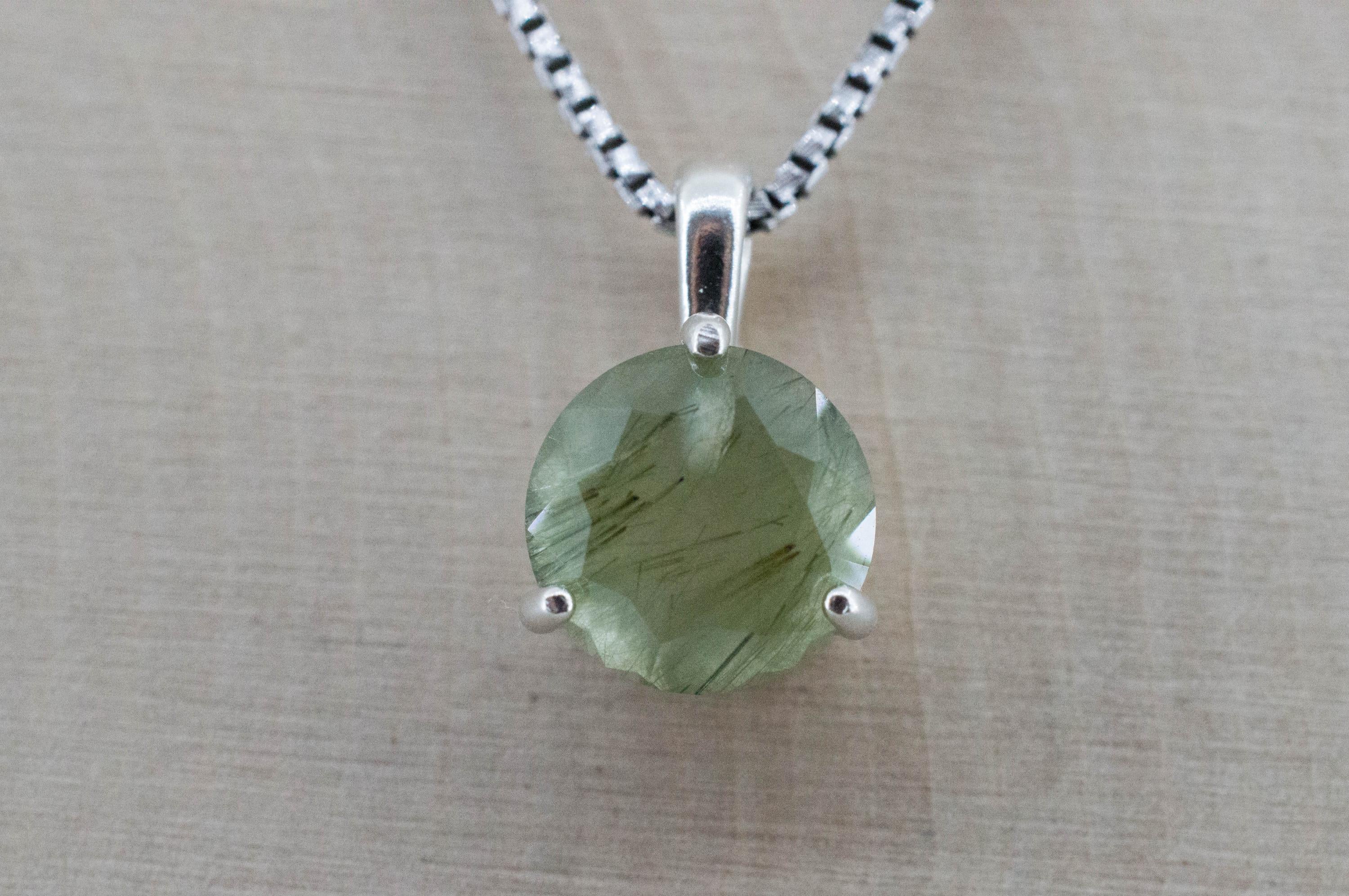 Byssolite Quartz Pendant, Natural Untreated Tanzania Included Quartz; 3.365cts