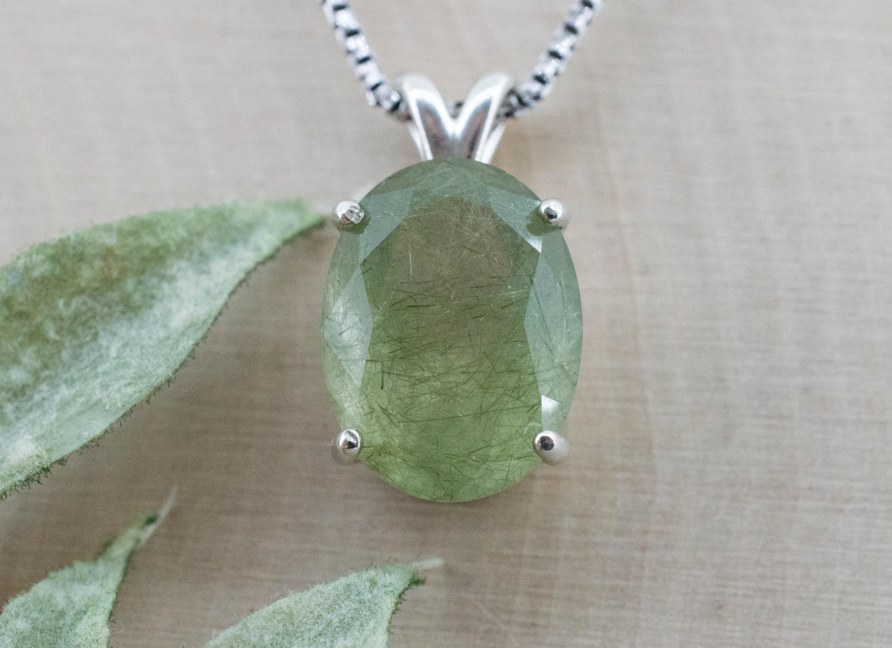 Byssolite Quartz Pendant, Natural Untreated Tanzania Included Quartz; 9.005cts