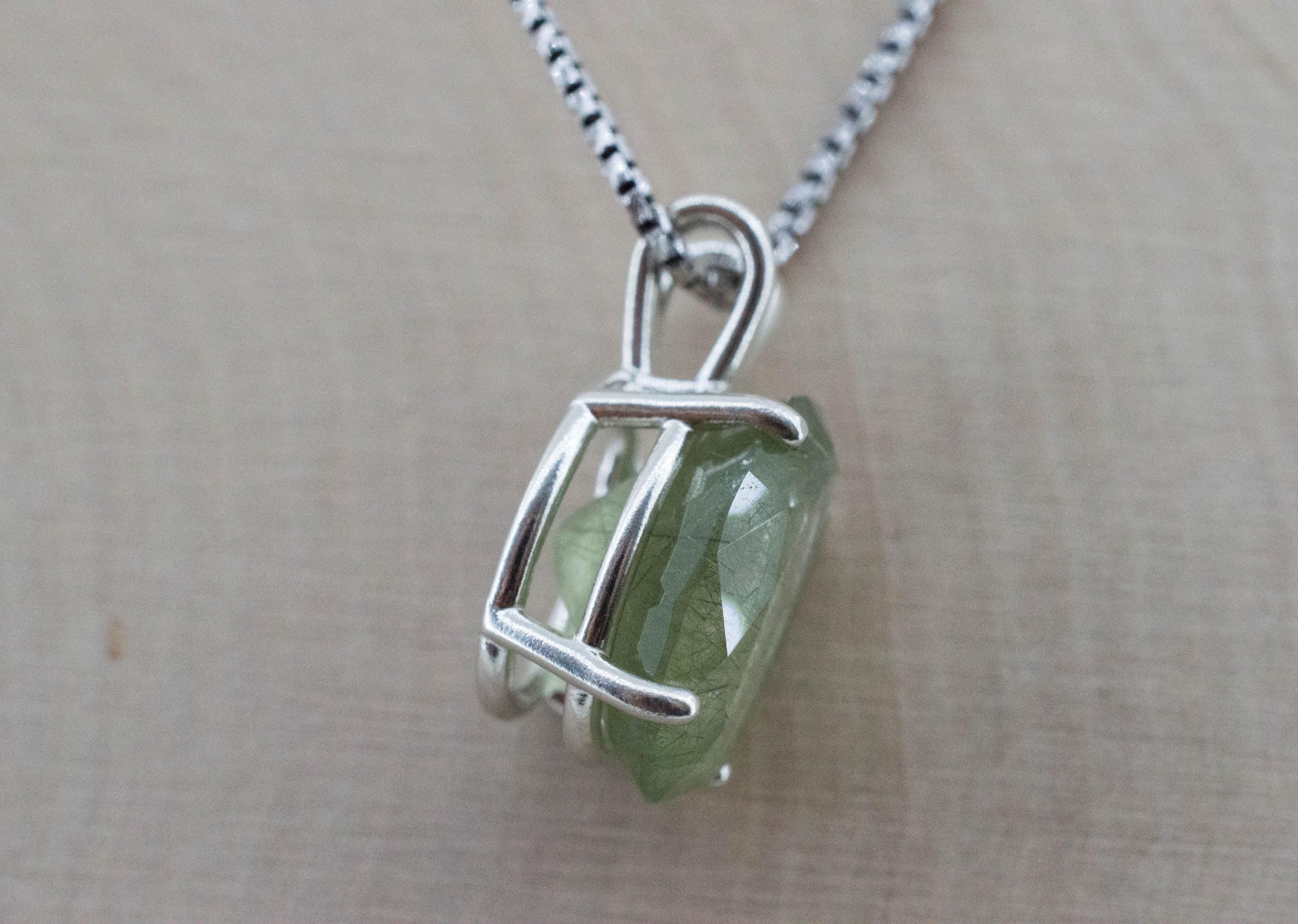 Byssolite Quartz Pendant, Natural Untreated Tanzania Included Quartz; 9.005cts