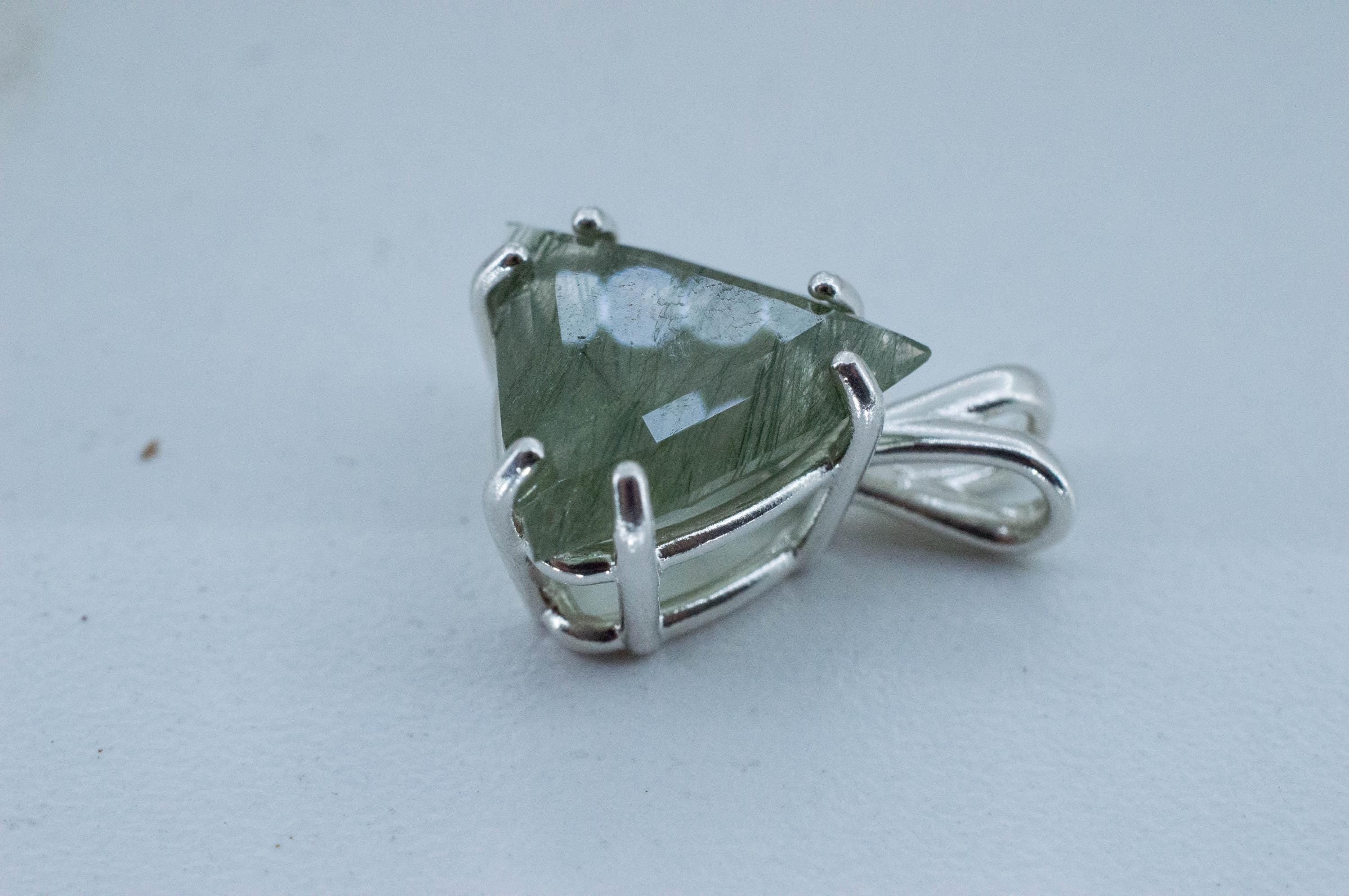 Byssolite Quartz Pendant, Natural Untreated Tanzania Included Quartz; 8.605cts