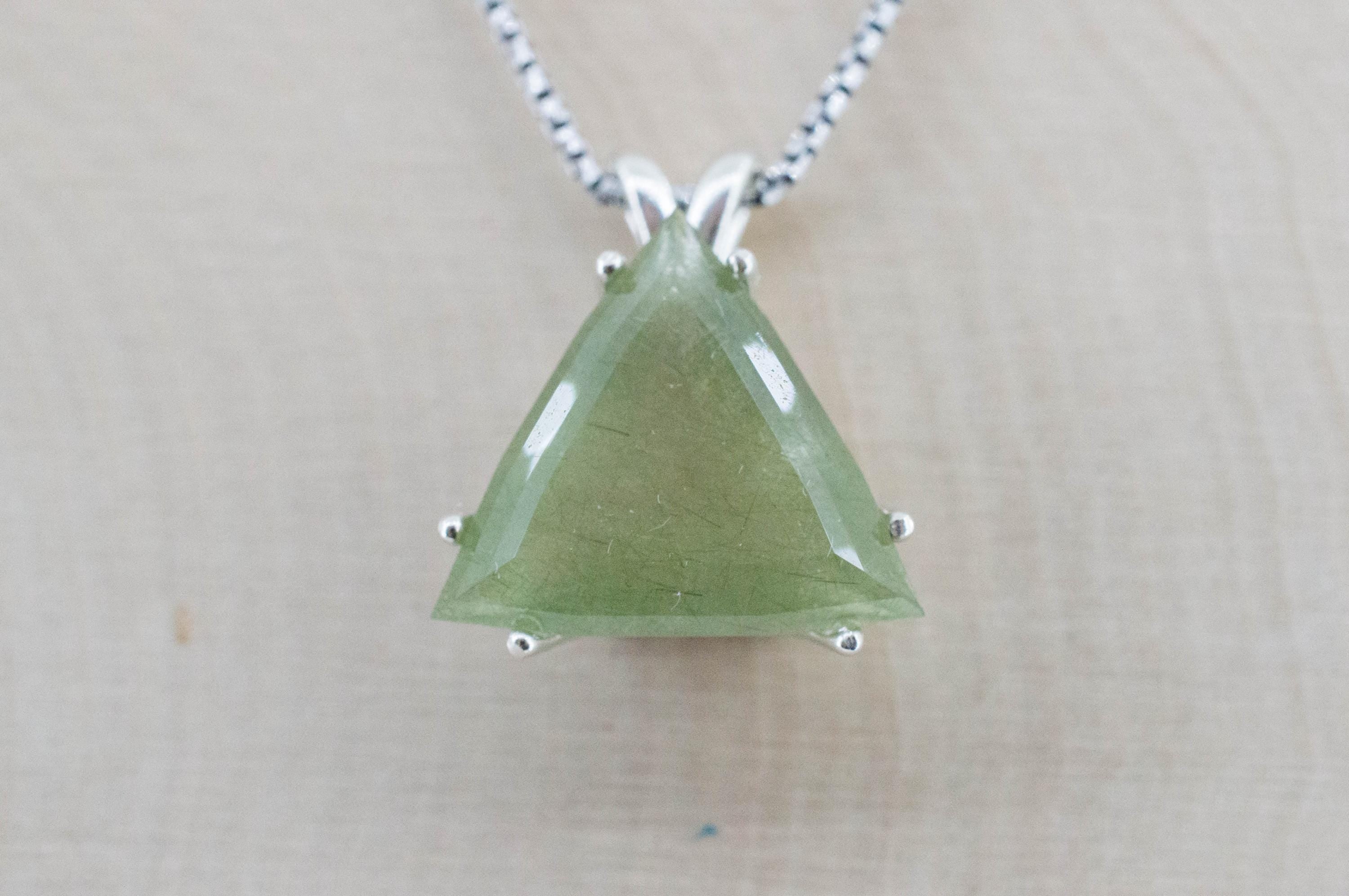 Byssolite Quartz Pendant, Natural Untreated Tanzania Included Quartz; 12.915cts