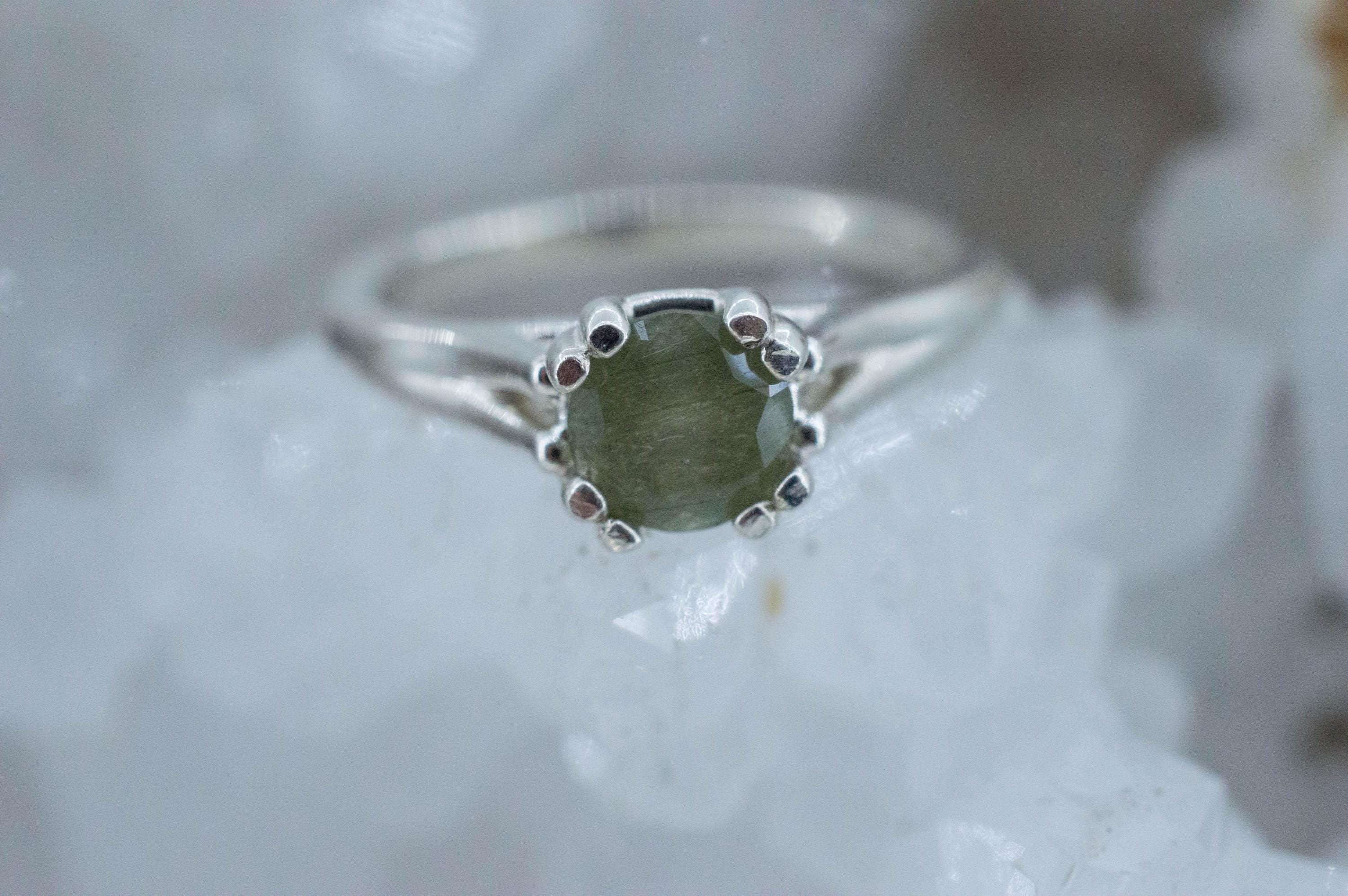 Byssolite Quartz Ring; Natural Untreated Tanzania Included Quartz; 0.795cts