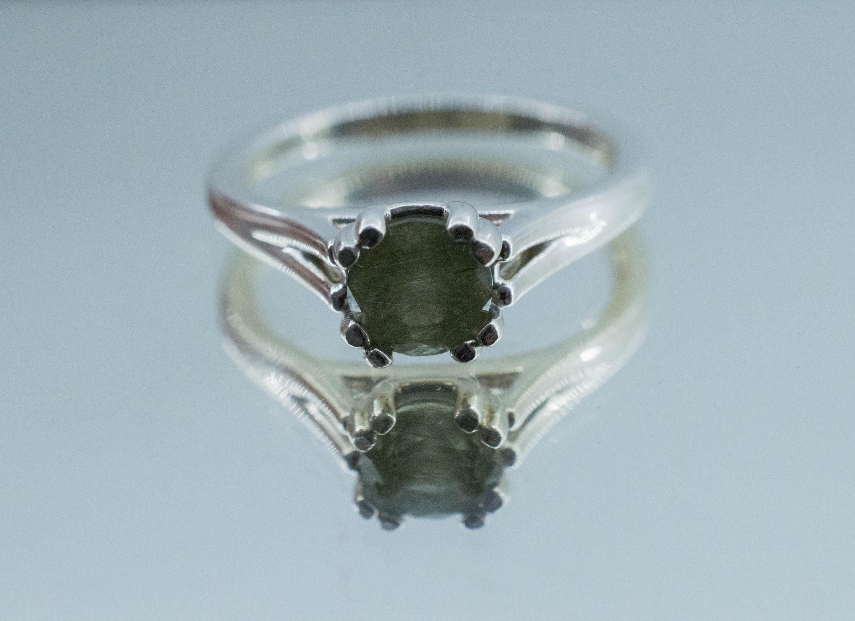 Byssolite Quartz Ring; Natural Untreated Tanzania Included Quartz; 0.795cts