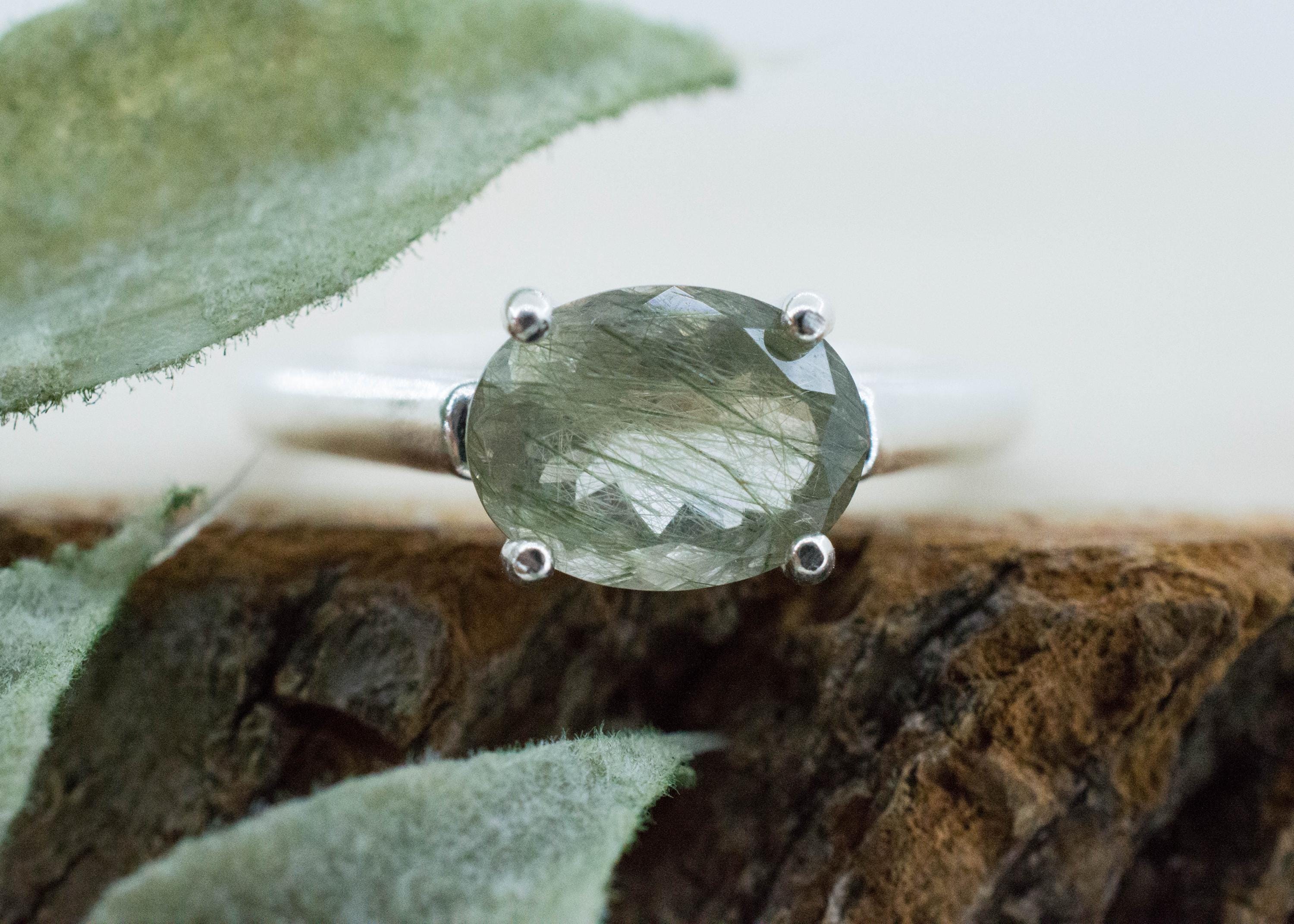 Byssolite Quartz Ring; Natural Untreated Tanzania Included Quartz; 1.645cts